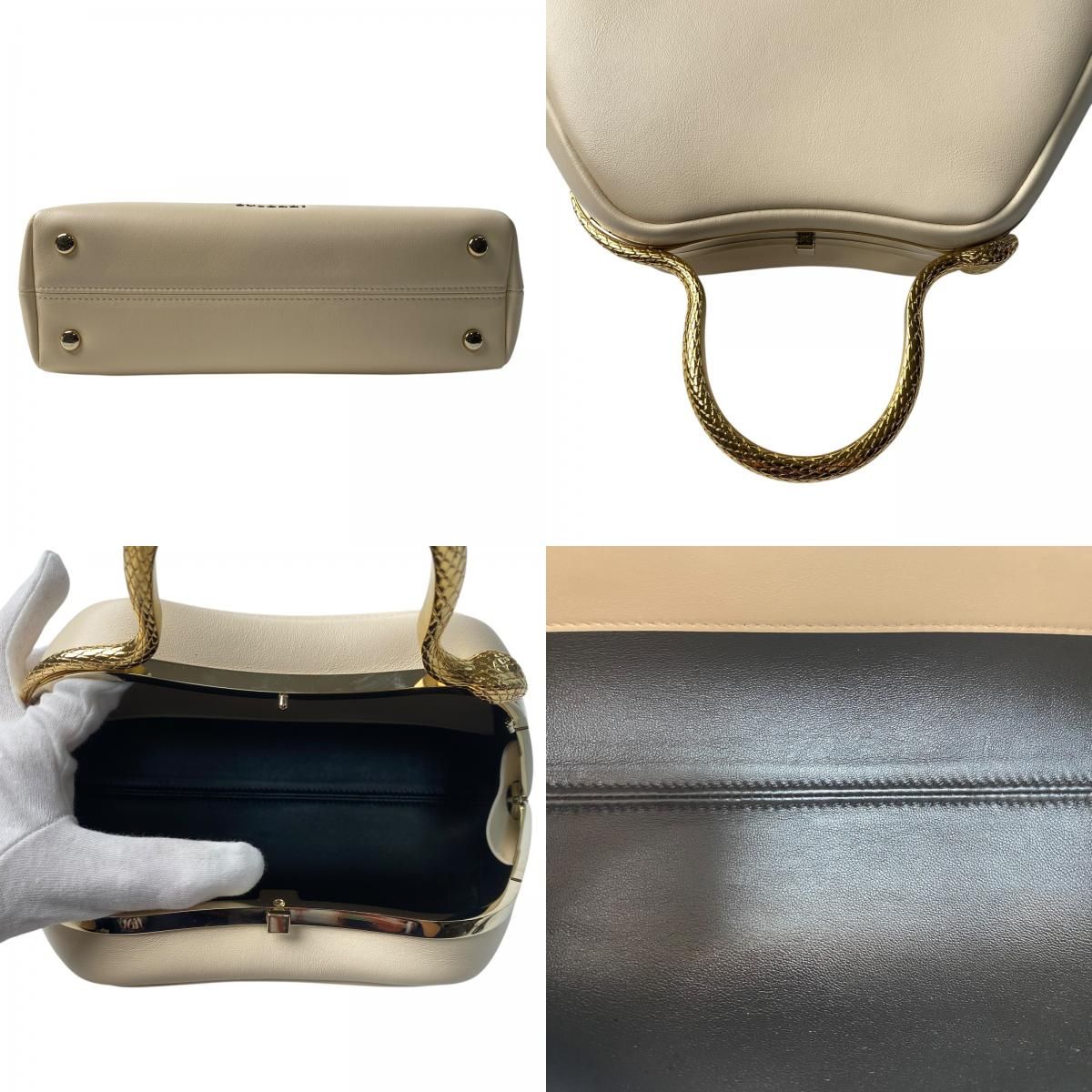新品同様 ブルガリ BVLGARI レディース セルペンティーヌ トップハンドル 2way ショルダーバッグ ハンドバッグ 斜めがけ クロスボディ 新品同様 ブルガリ BVLGARI レディース セルペンティーヌ トップ