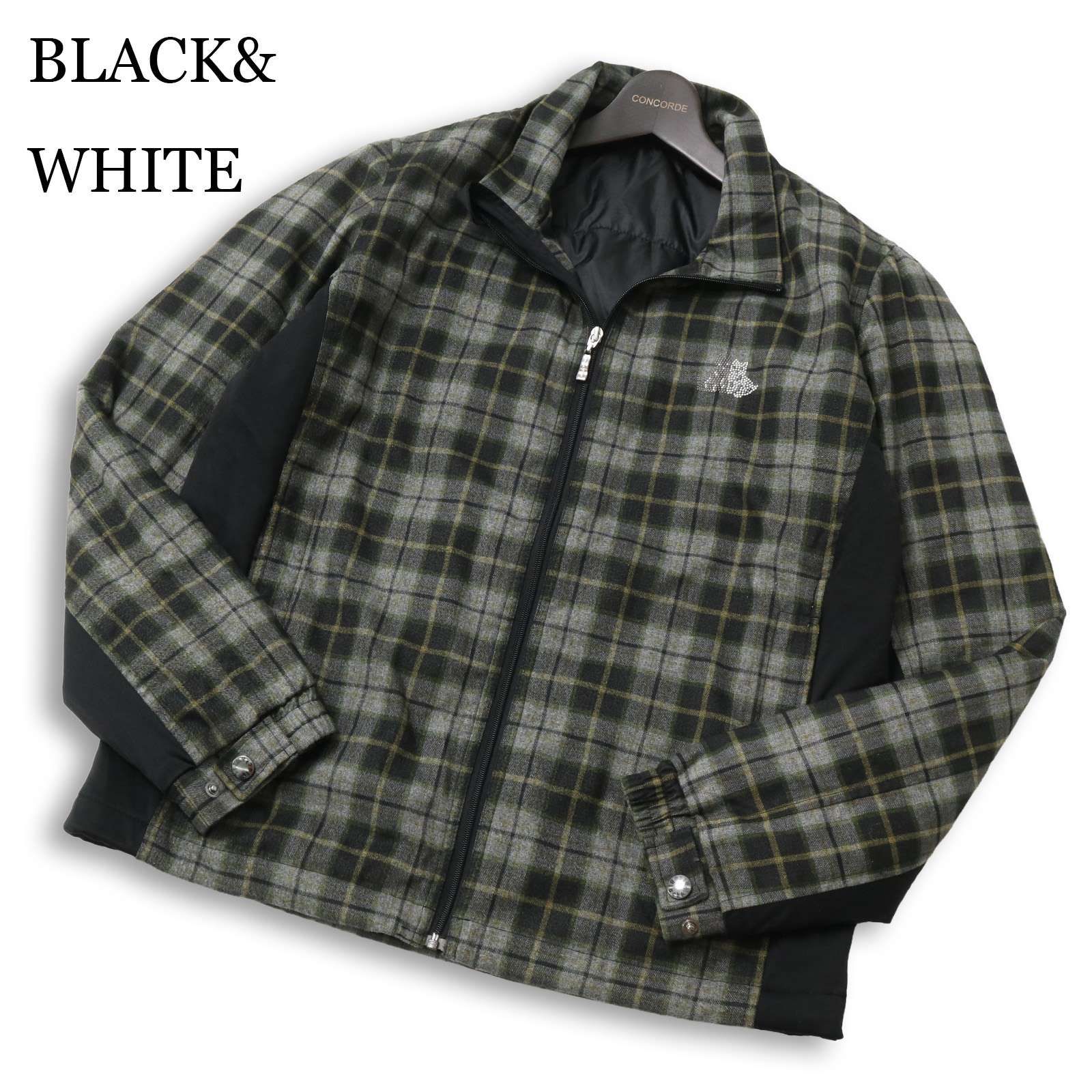 BLACK&WHITE ブラック＆ホワイト ゴルフ 秋冬☆ スタッズ ドッグ ロゴ