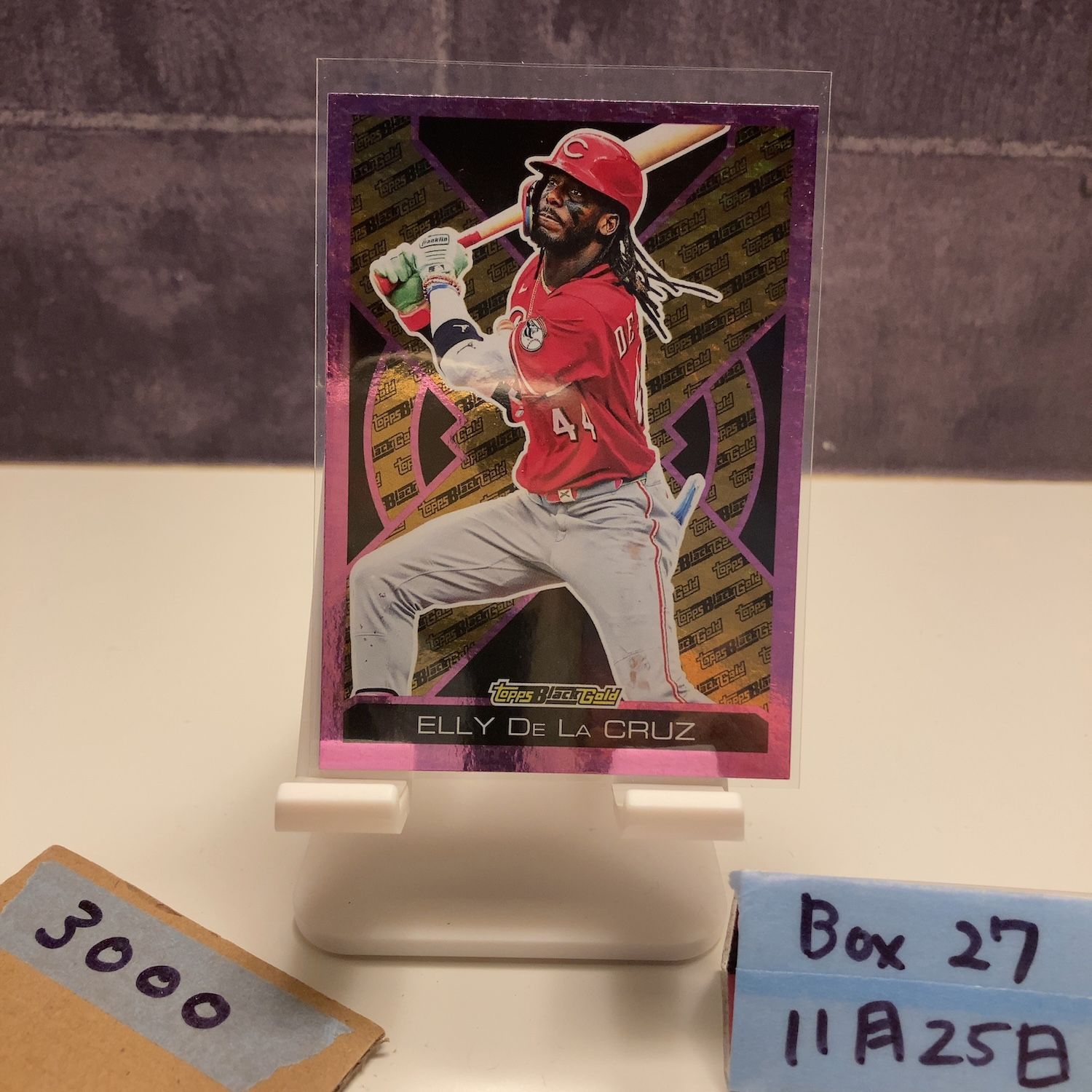 2025 Topps Elly De La Cruz Cincinnati Reds Black Gold Purple 