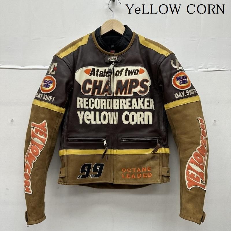 イエローコーン BRP レーシング レザー ジャケット ライナー付 メンズ