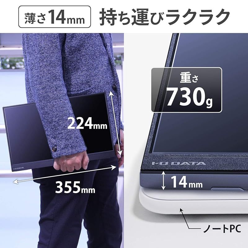 アイ・オー・データ IODATA モバイルモニター 15.6インチ フルHD ADS