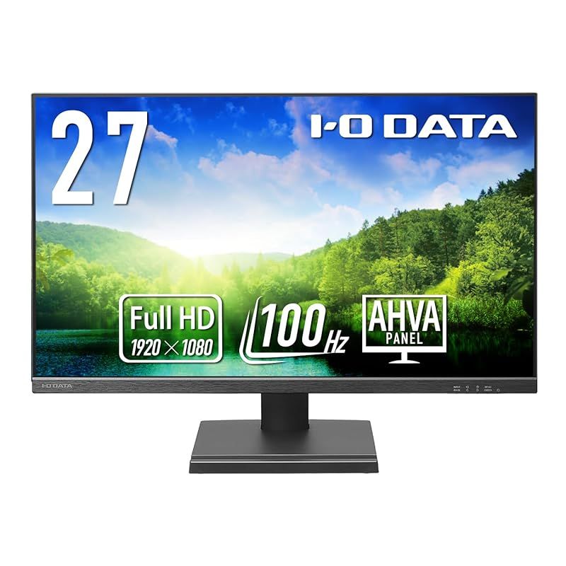 IODATA モニター 27インチ 100Hz AHVAパネル 非光沢 ブラック (HDMI×1