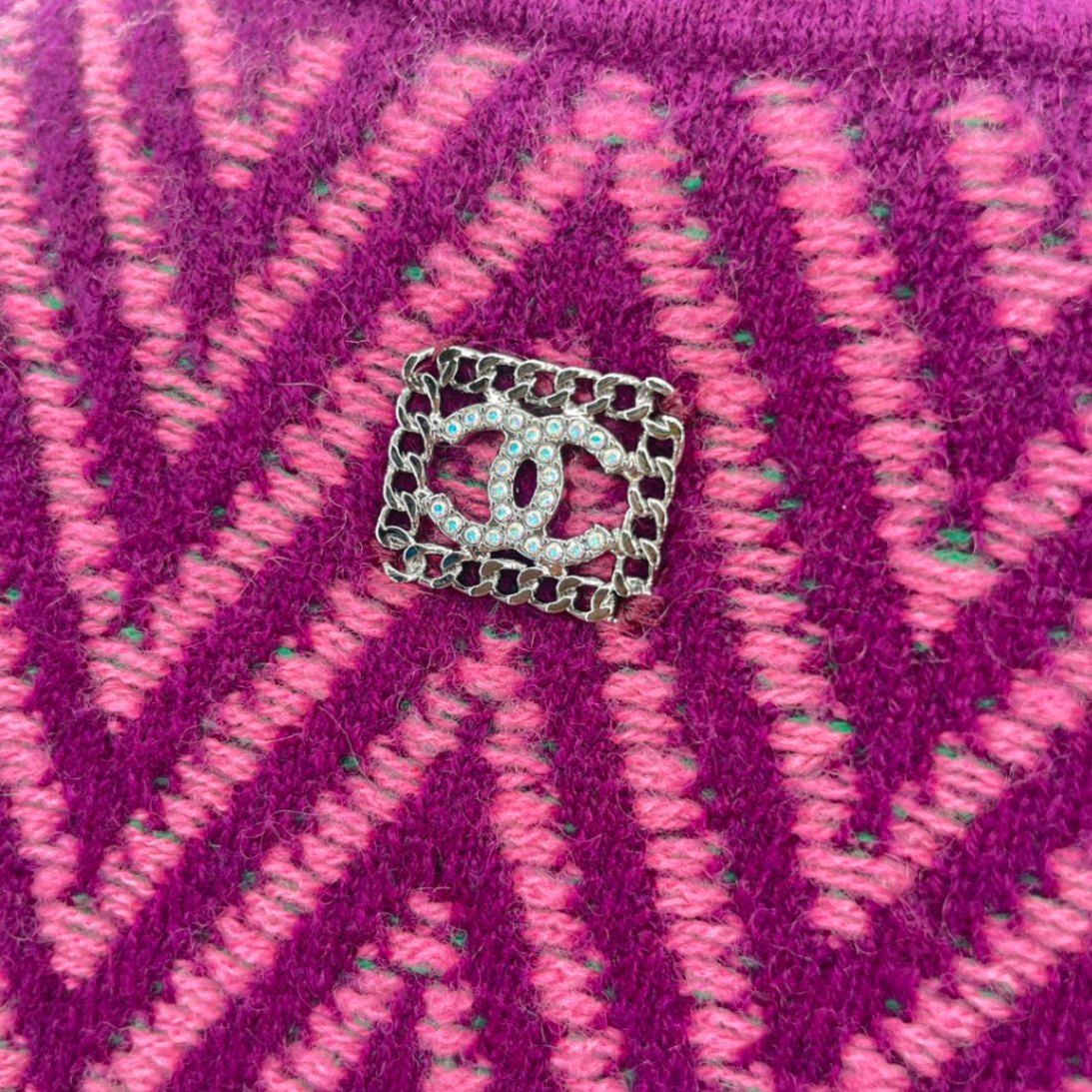 極美品 CHANEL シャネル ノースリーブ ワンピース 21-22AW カシミヤ