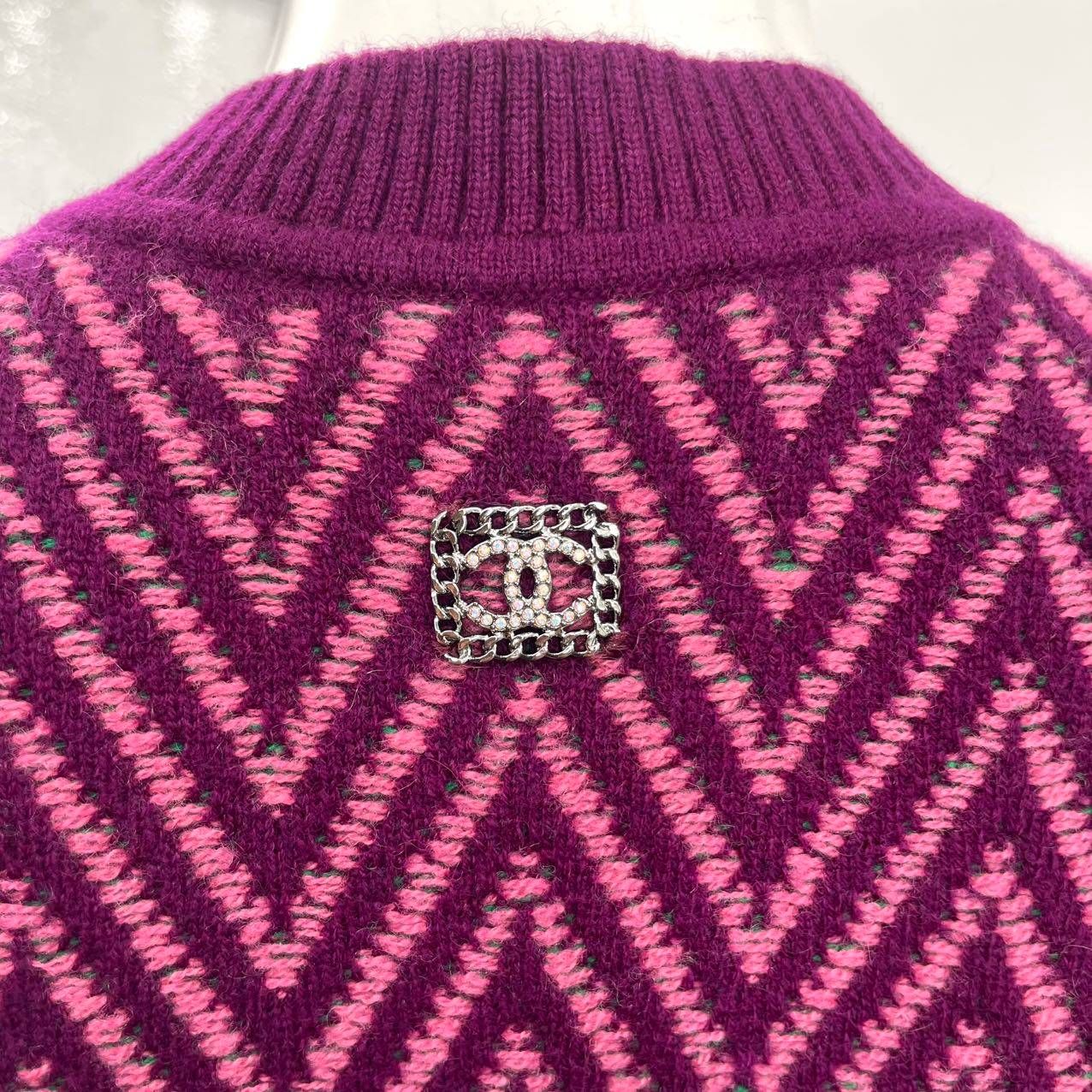 極美品 CHANEL シャネル ノースリーブ ワンピース 21-22AW カシミヤ