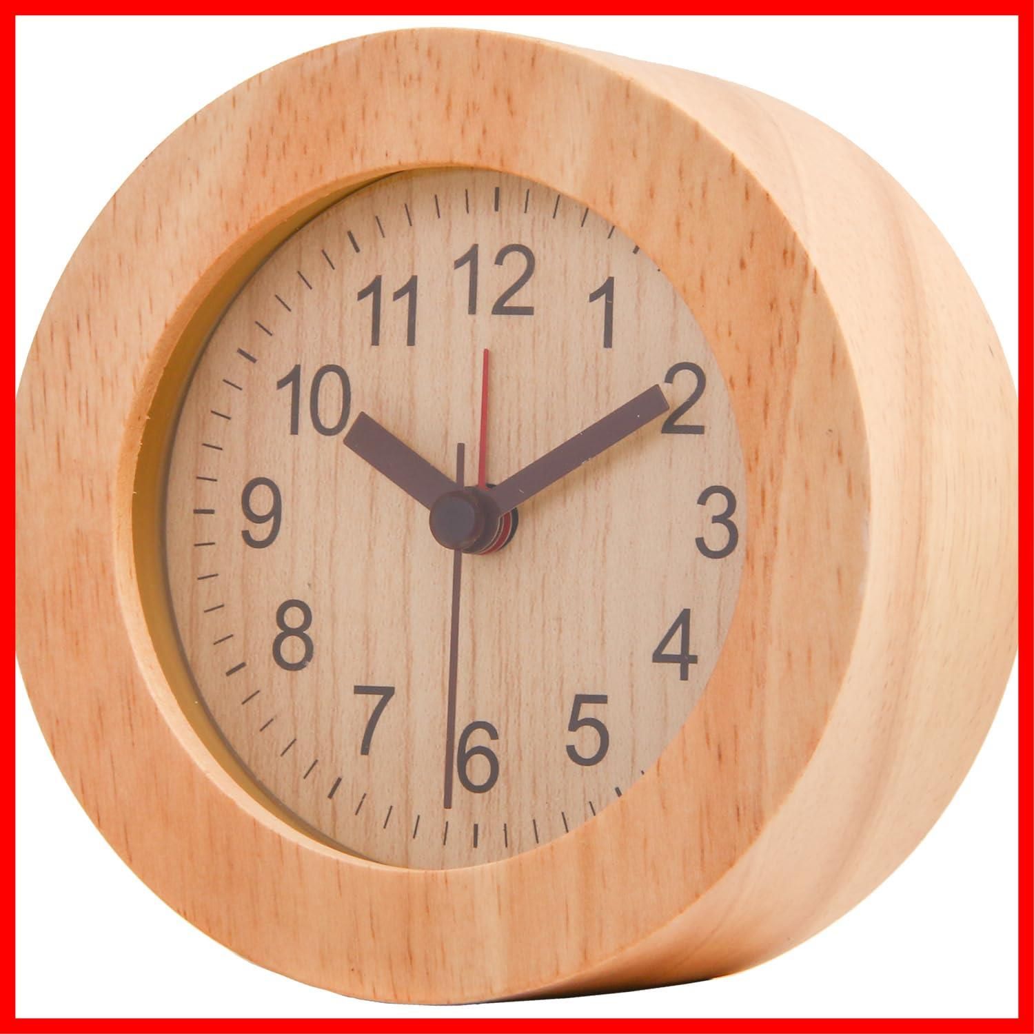 不二貿易(Fujiboeki) 置き時計 目覚まし時計 アナログ 幅10.2cm