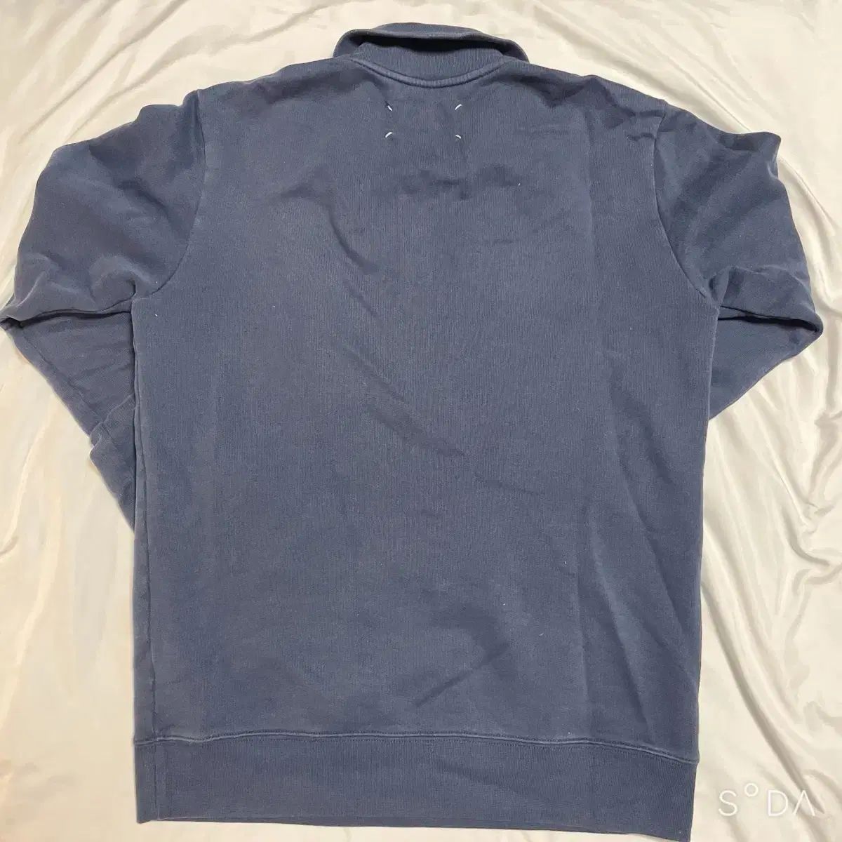 メゾンマルジェラ エルボーパッチ ハーフジップアップ スウェット