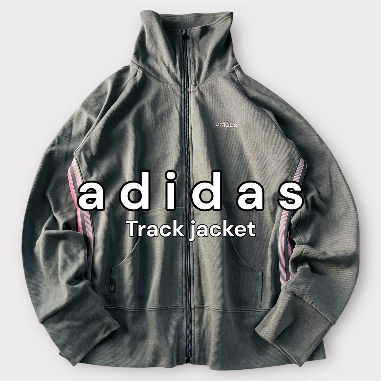 adidas 日本代表 ハイネックジャージ グレー 希少/y2k】adidas アディダス トラックジャケット 2005年製 ハイネック