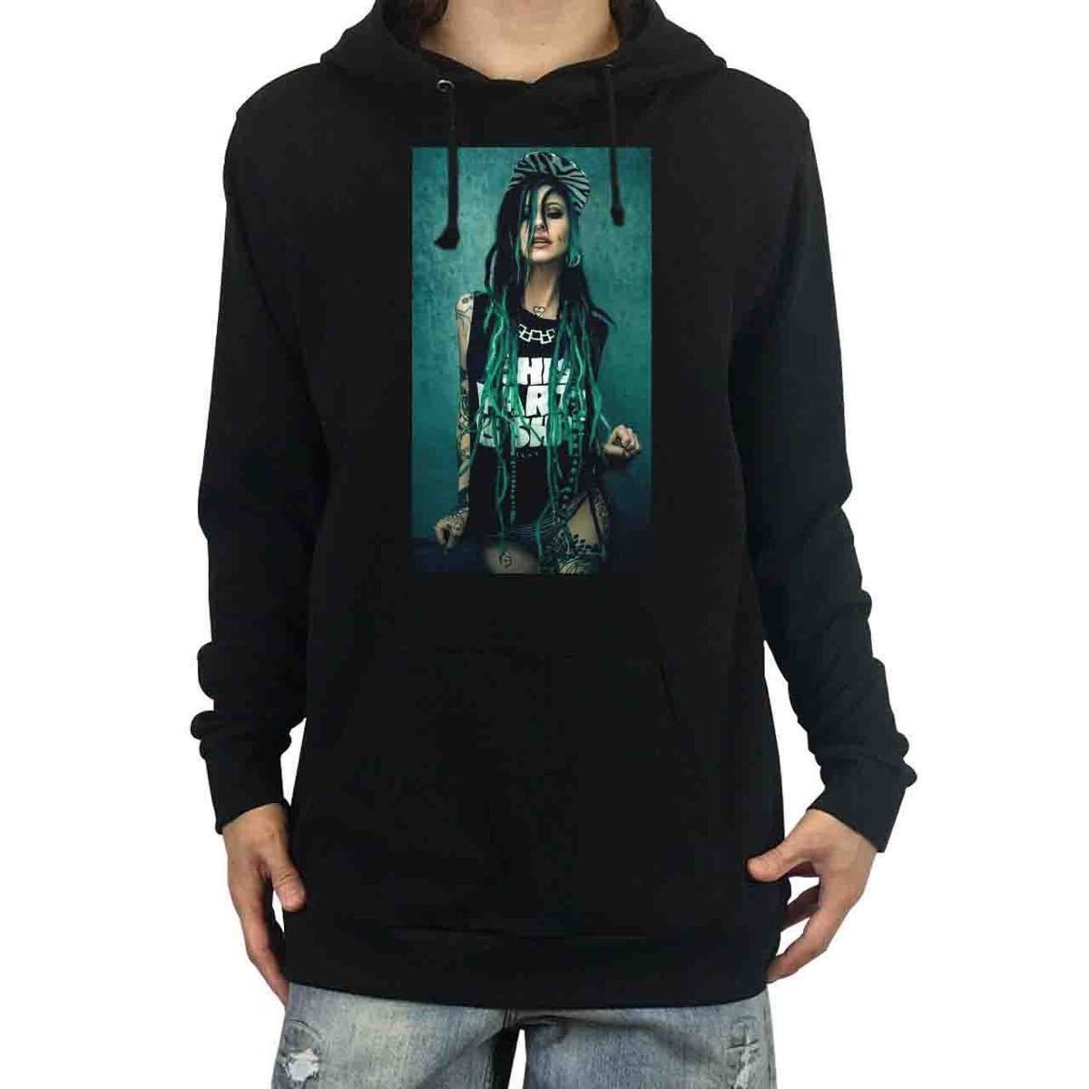 オリジナル パーカー グリーン ドレッド ヘア タトゥー ストリート ギャングスタ ガール パーカー S M L XL タイト ジャスト 大きい ビッグ オーバーサイズ メンズ レディース ユニセックス ピ