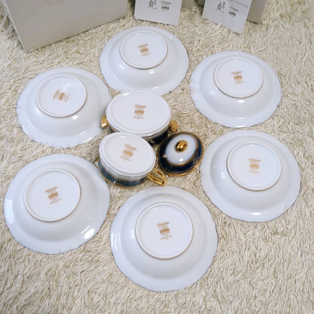 Noritake ノリタケ ダイヤモンドコレクション 大皿 7枚セット 未使用・希少・箱付き セット Noritake ノリタケ ダイヤモンド