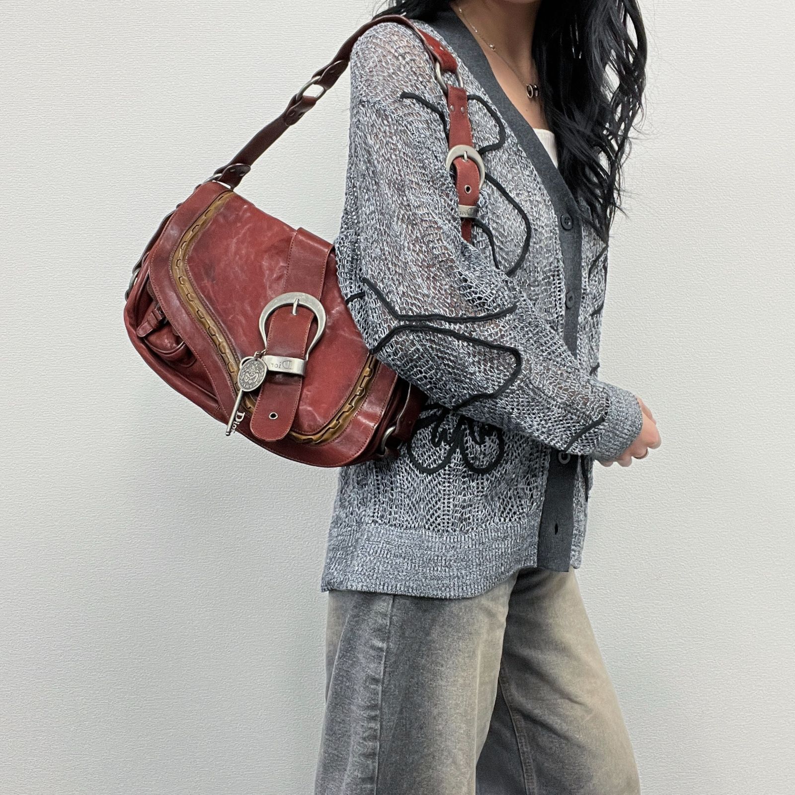 中古】Christian Dior クリスチャンディオール ガウチョ ショルダー