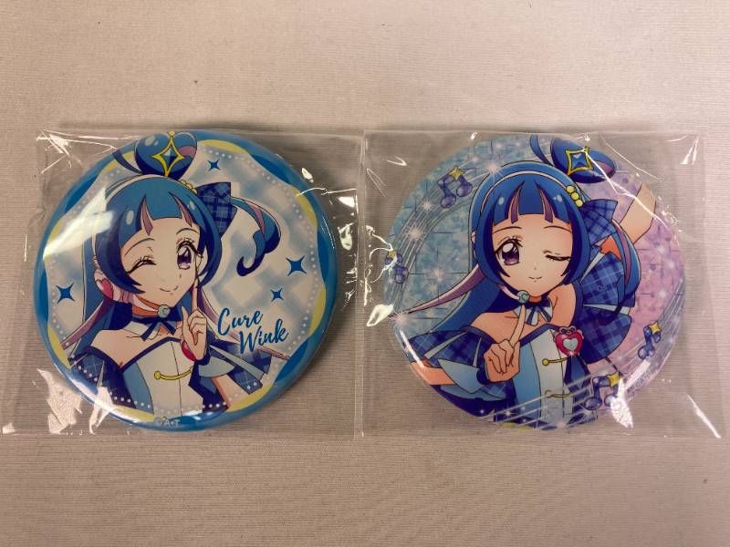 美品】キミとアイドルプリキュア キュアウインク 蒼風なな 缶バッジ 2