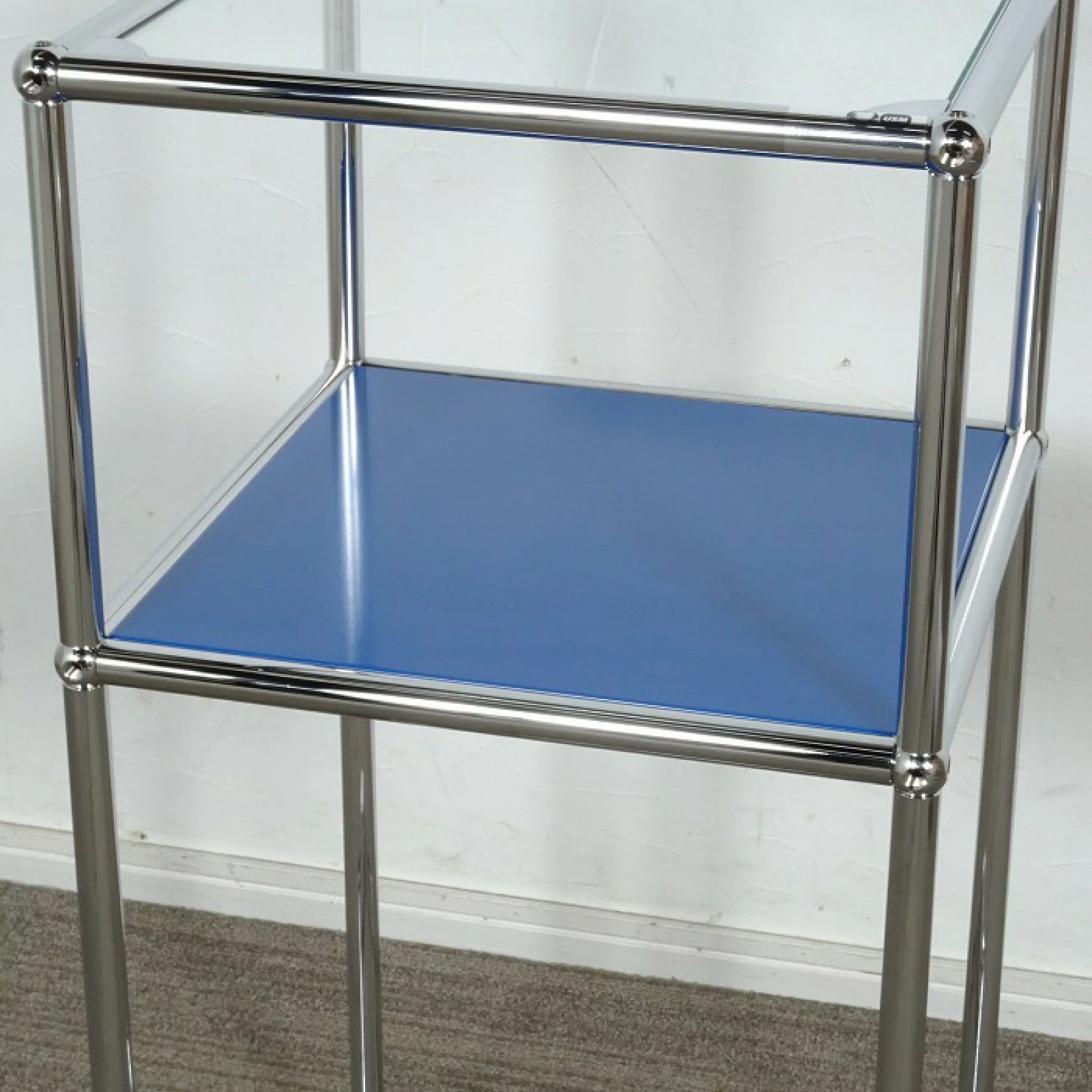 USM Haller テレフォンスタンド 電話台 W373 ガラス クローム