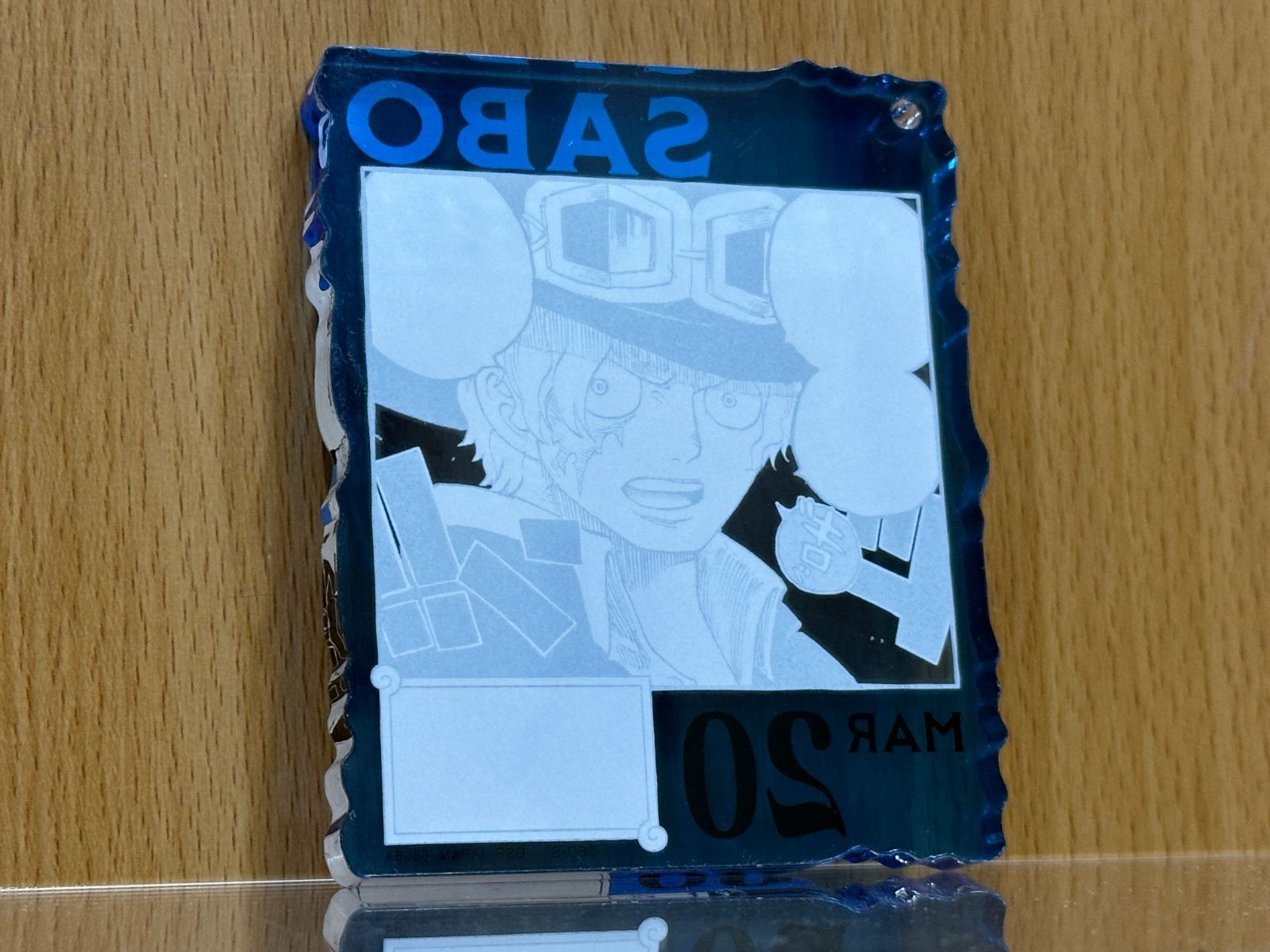 ワンピースベースショップ　一番くじ　サボ　アクリルブロックチャーム ワンピースベースショップ 一番くじ ラストワン賞 ルフィ フィギュア