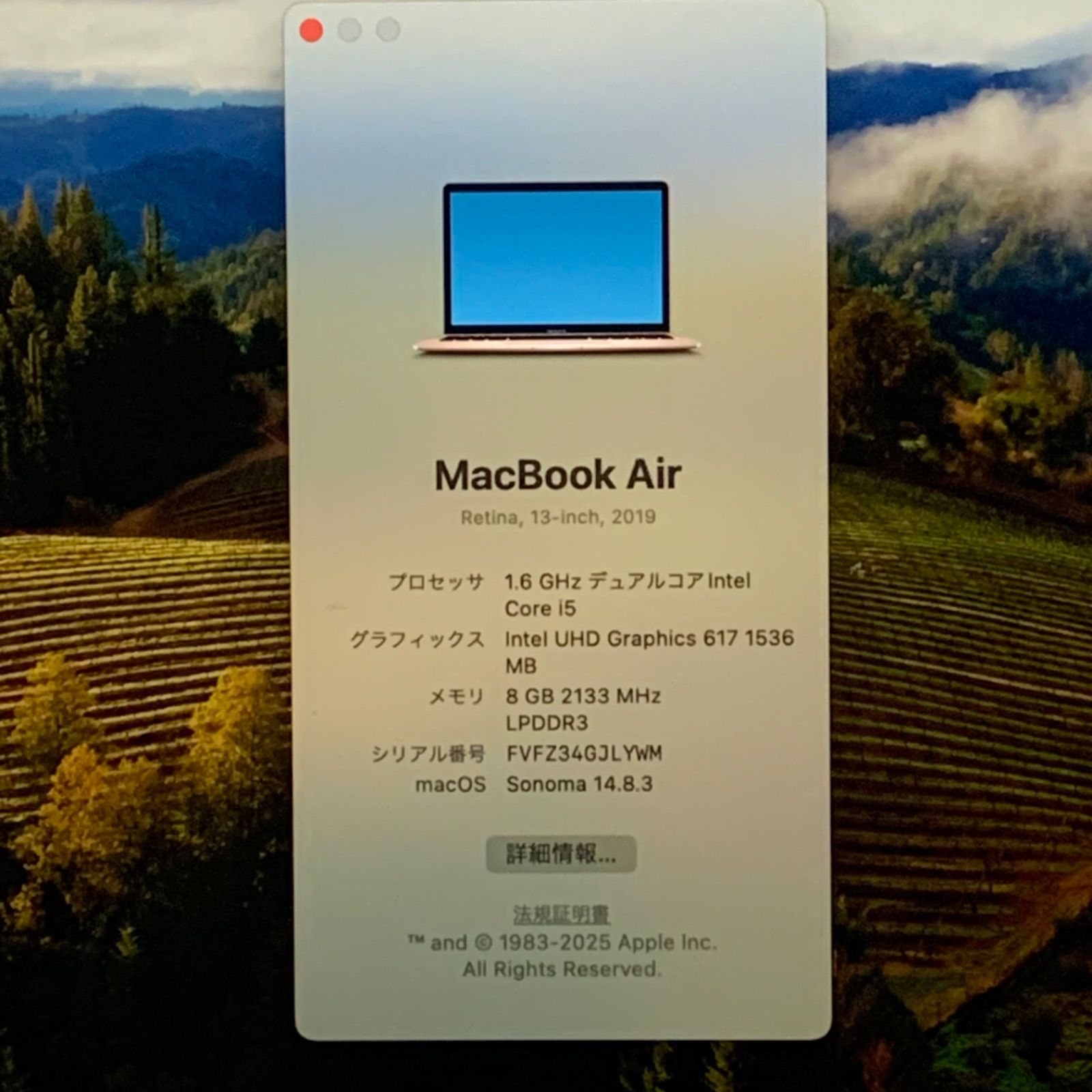 美品 MacBook Air 2019 i5 SSD256GB ローズゴールド - メルカリ