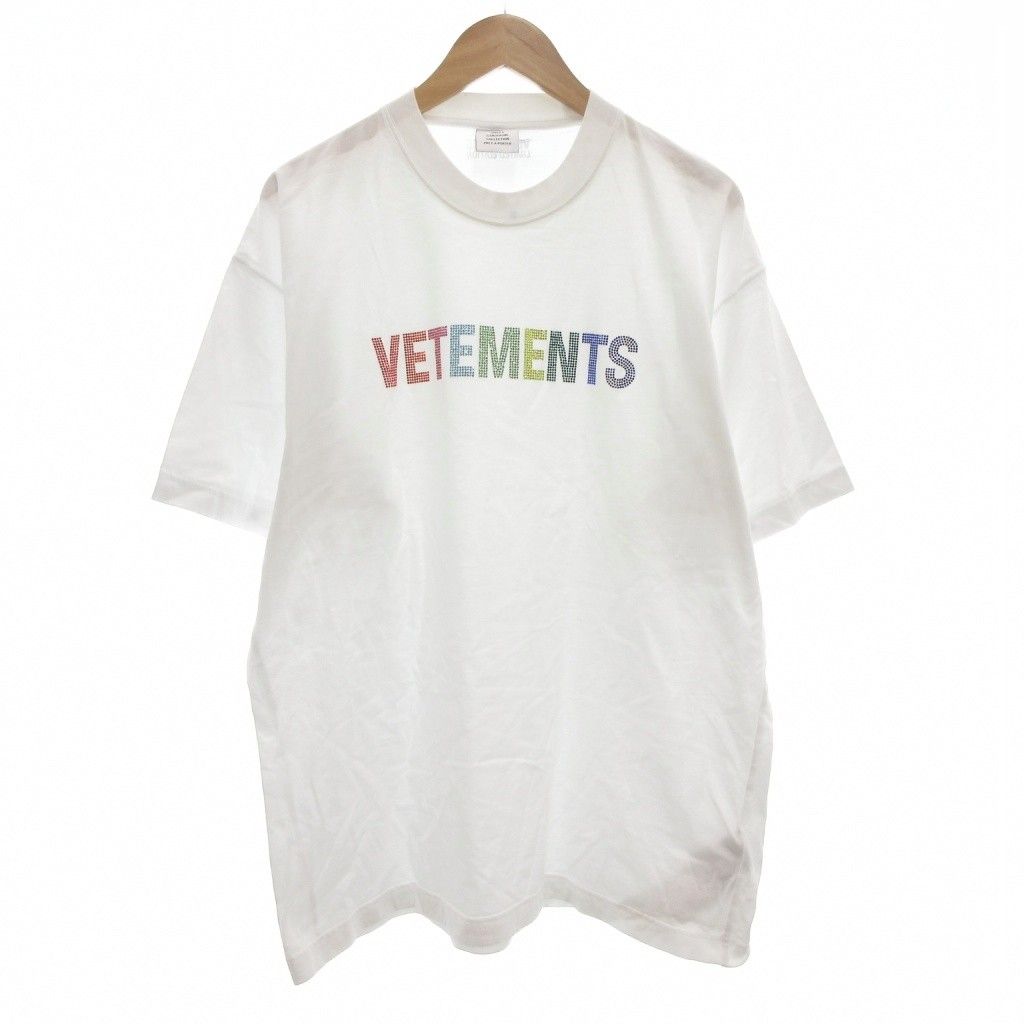 ヴェトモン ベトモン VETEMENTS Rainbow Crystal Logo Tシャツ S 半袖
