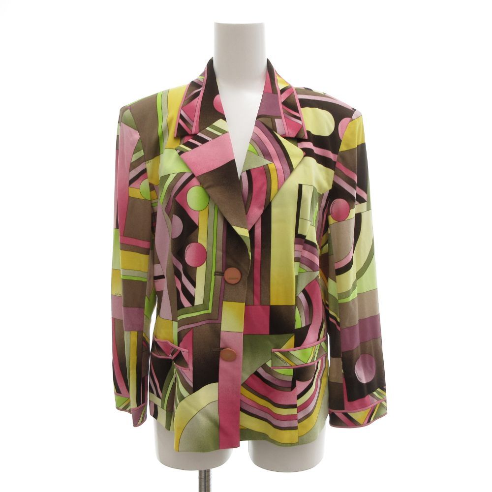 レオナール LEONARD FASHION 美品 テーラードジャケット L シングル