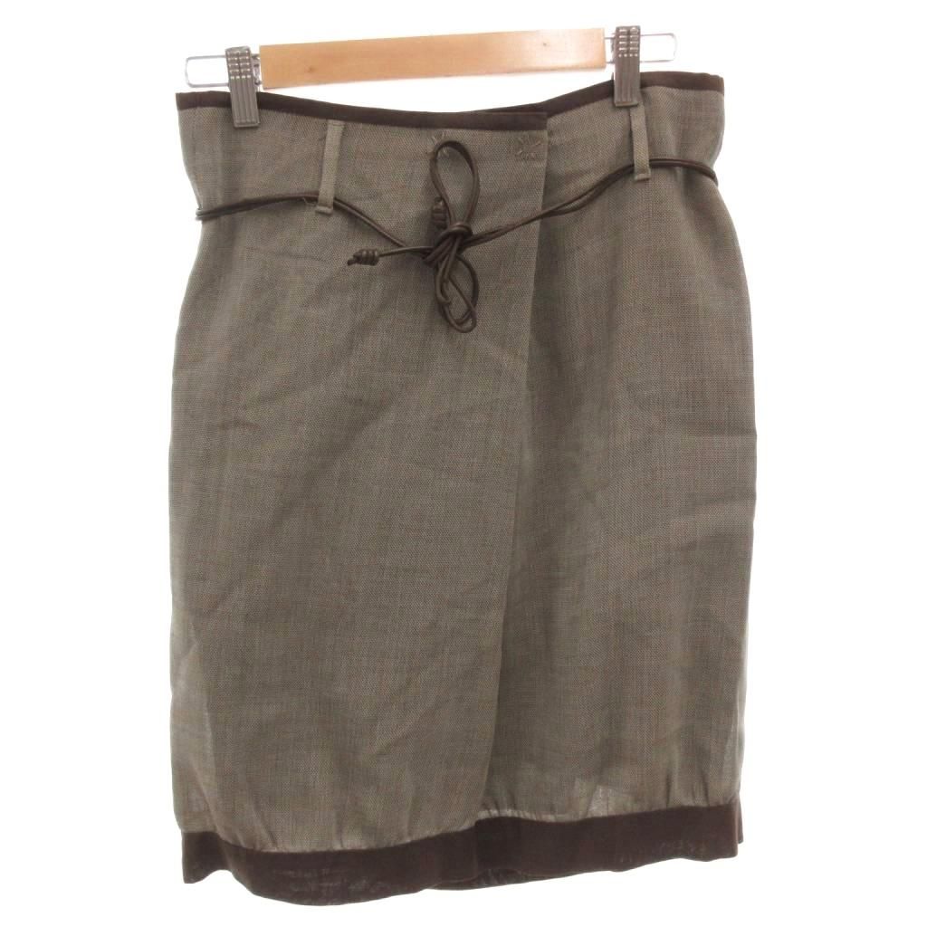 ブルネロクチネリ BRUNELLO CUCINELLI スカート ウール 40 ベージュ