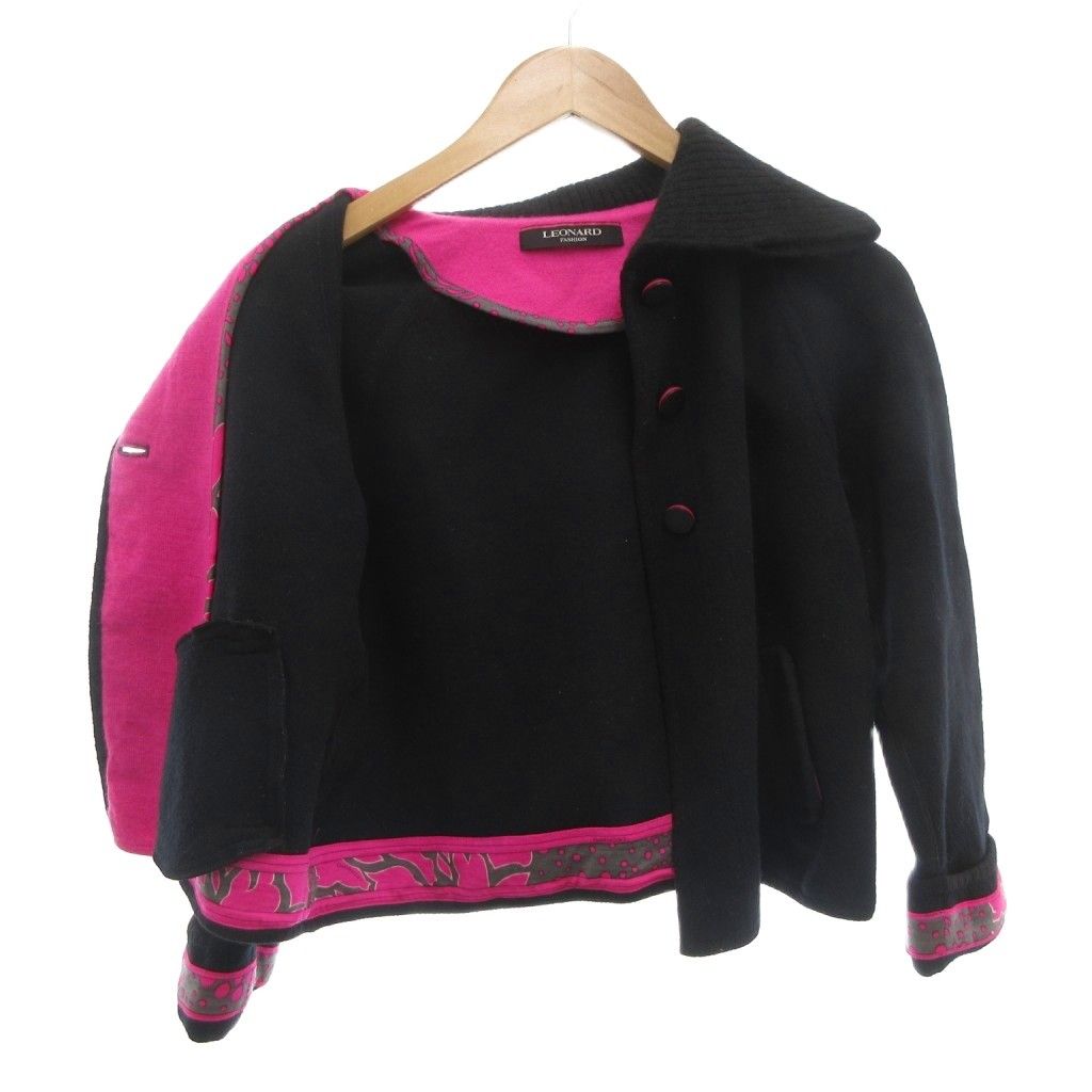 レオナール LEONARD FASHION ジャケット 2 アルパカ混 ウール バイ