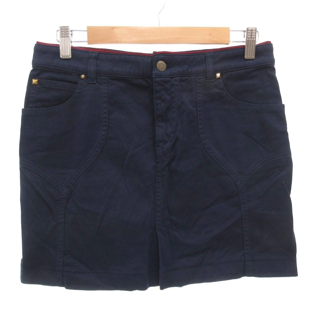 ルイヴィトン LOUIS VUITTON ミニスカート ショート 38 紺 ネイビー
