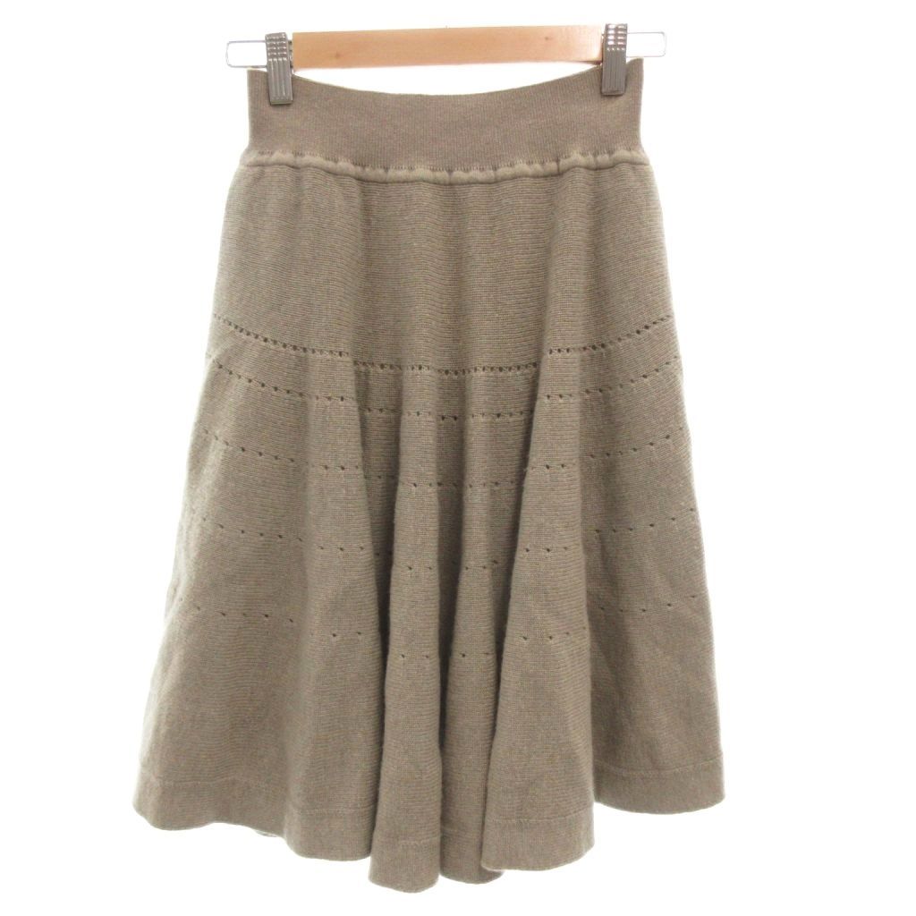 FOXEY フォクシー　フレアスカート　ベージュ FOXEY - フォクシー フレアスカート ギャザー 絹 シルク 38 ベージュ A