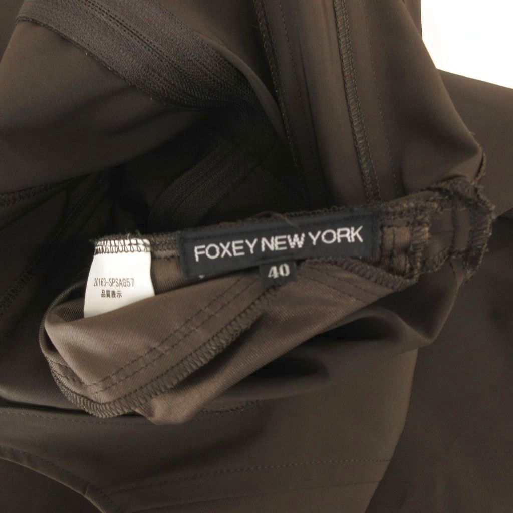 フォクシーニューヨーク FOXEY NEW YORK ワンピース 40 茶 ブラウン
