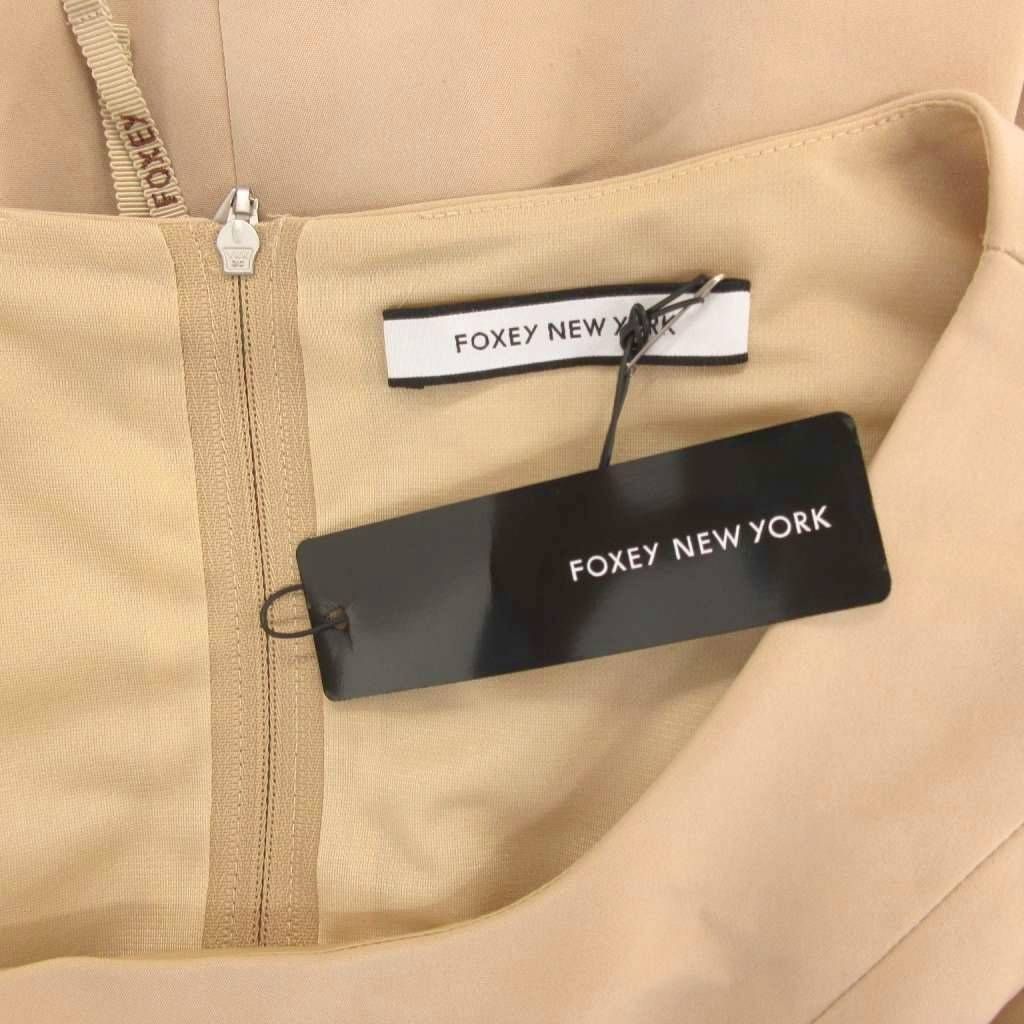 【美品】フォクシー ニューヨーク スクエアネックワンピース 38 フォクシーニューヨーク FOXEY NEW YORK タグ付き ワンピース 38