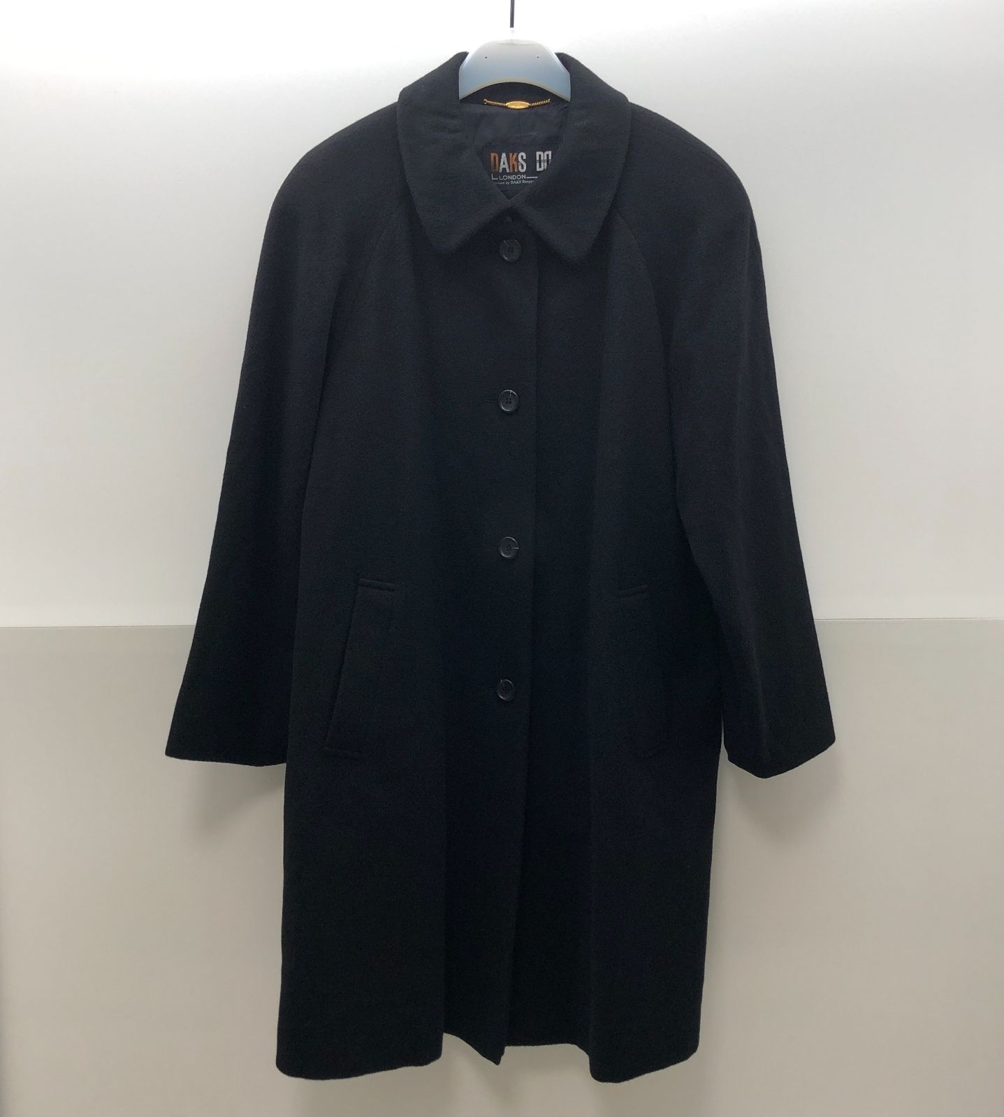 DAKS レディース ウール カシミヤ ロング コート ブラック ダックス