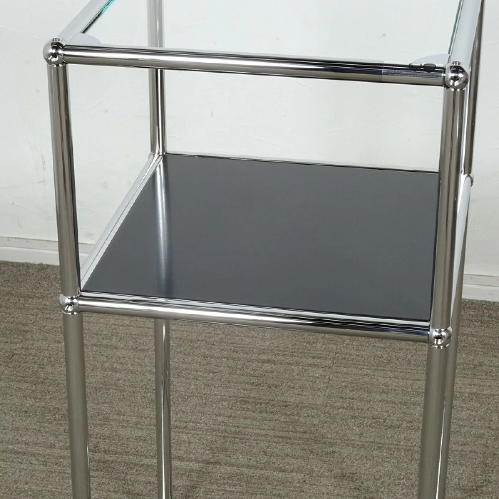 USM Haller テレフォンスタンド 電話台 W373 ガラス クローム USM Haller テレフォンスタンド 電話台 W373 ガラス クローム USM