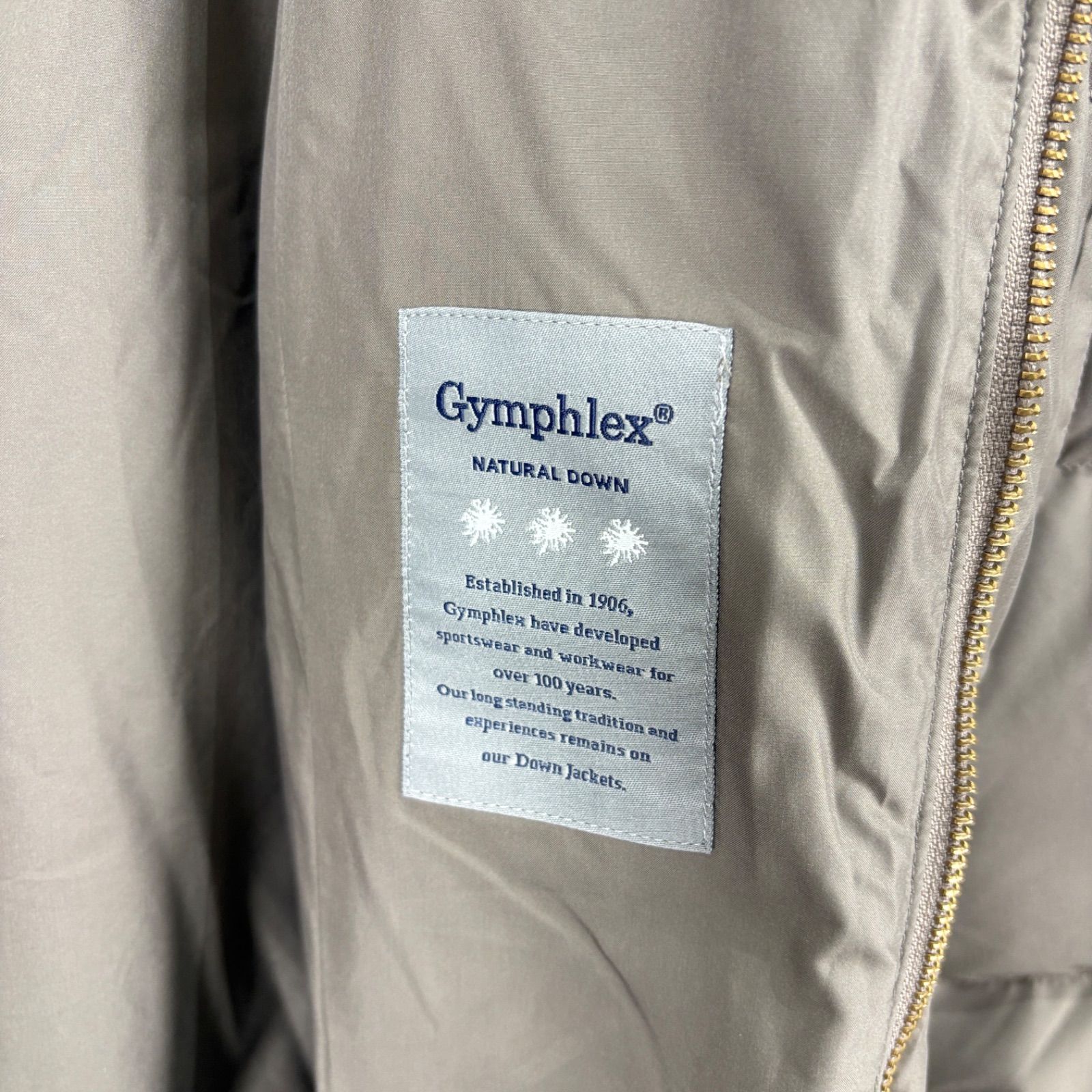 Gymphlex ジムフレックス NATURAL DAWN ナチュラルダウン ダブルジップ 