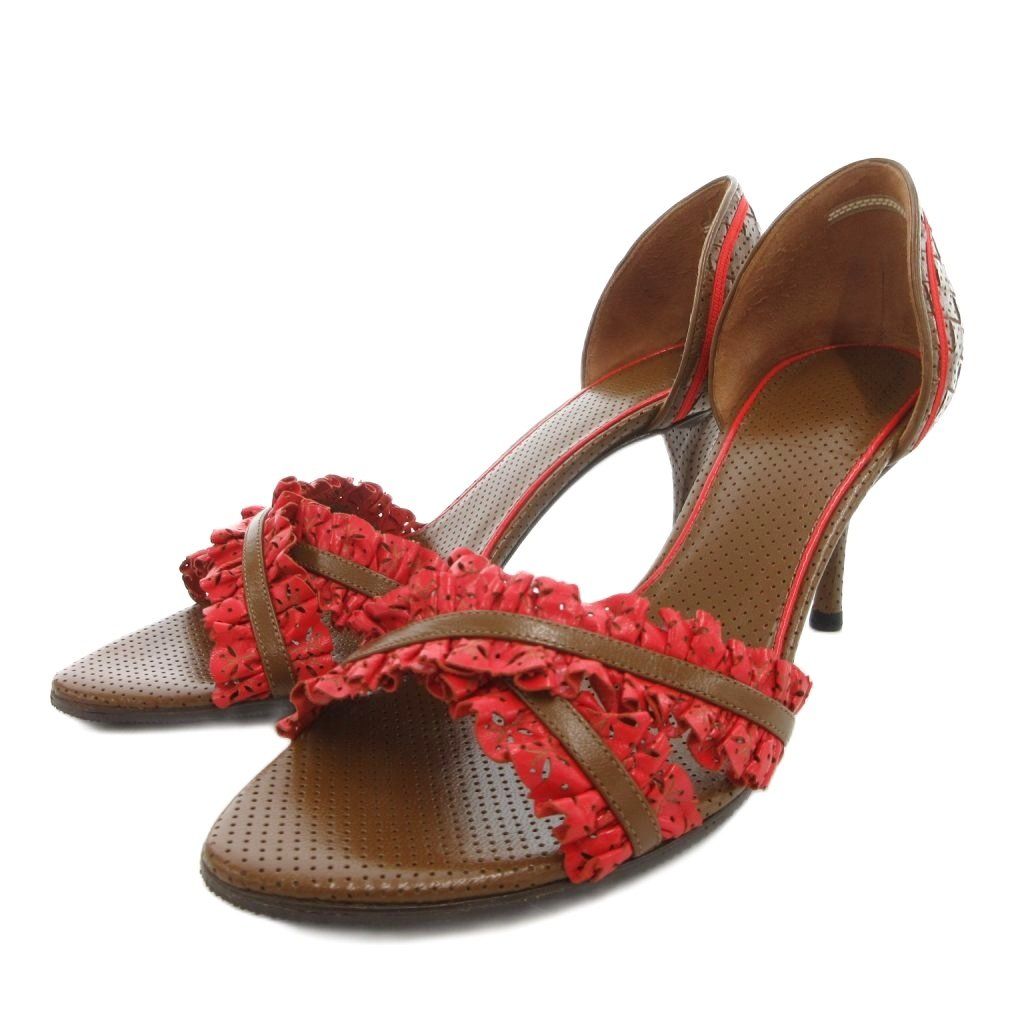 ボッテガヴェネタ BOTTEGA VENETA パンプス ハイヒール 36.5 茶