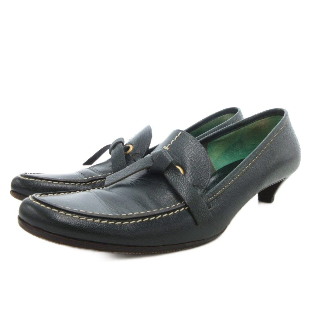 PRADA オリーブグリーン ローファー　361/2 PRADA オリーブグリーン ローファー 361/2 - メルカリ