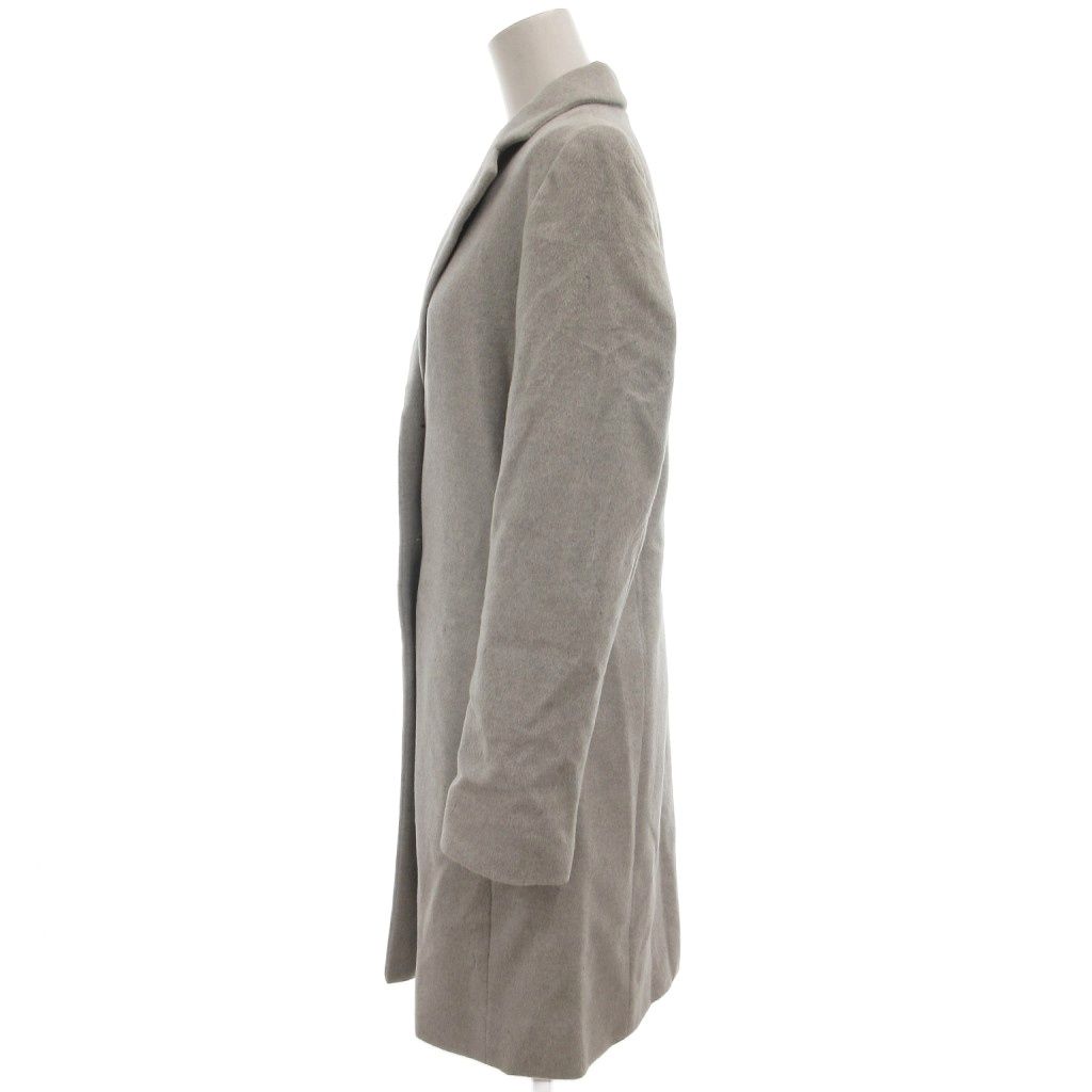 イネド INED カシミア チェスターコート 9 グレー テーラードカラー