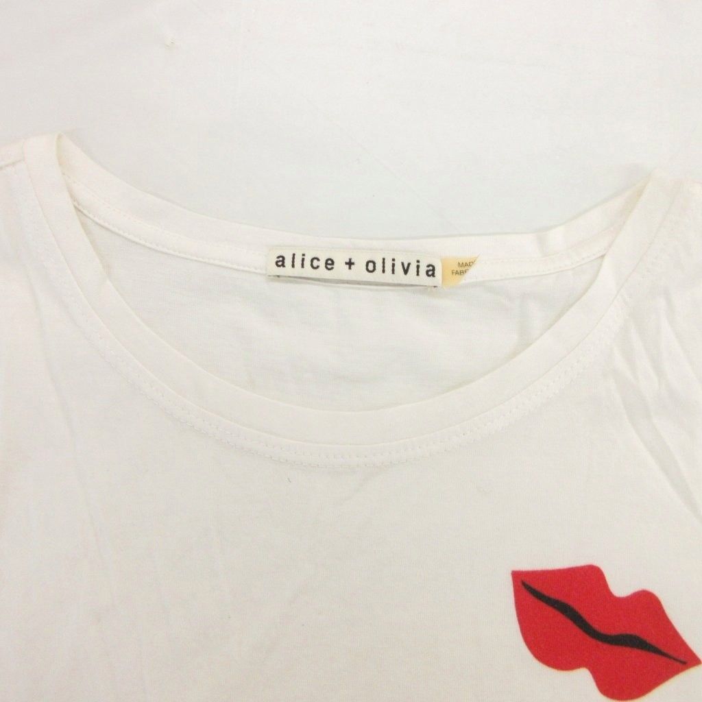 Alice＋Olivia Tシャツ 白 ホワイト アリスオリビア alice + olivia Tシャツ カットソー 白 ホワイト 半袖