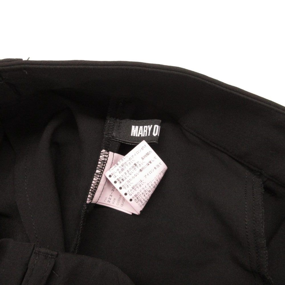 マリークワント MARY QUANT パンツ スラックス センタークリース M 黒