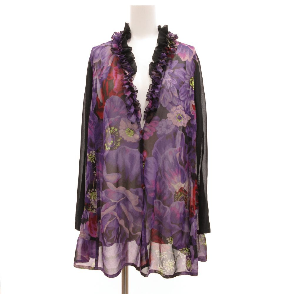 新品タグ付✨ トクコプルミエヴォル チュニック シアー素材 フリル ハイネック トクコプルミエヴォル TOKUKO 1er VOL シャツ ブラウス シアー フリル