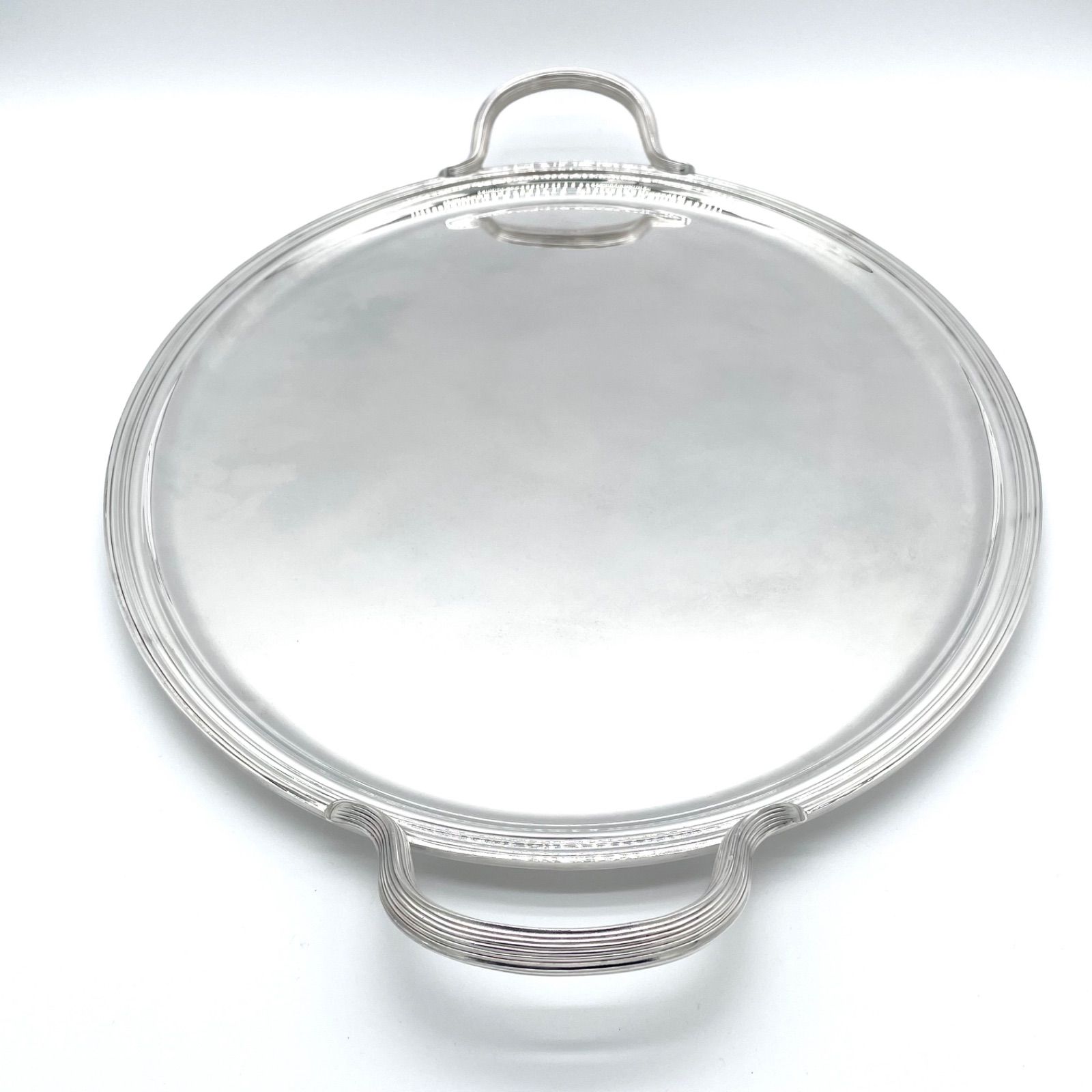 クリストフル　オーバルトレイ　サービスプレート　　シルバー　精巧細工 クリストフル オーバルトレイ サービスプレート シルバー 精巧細工