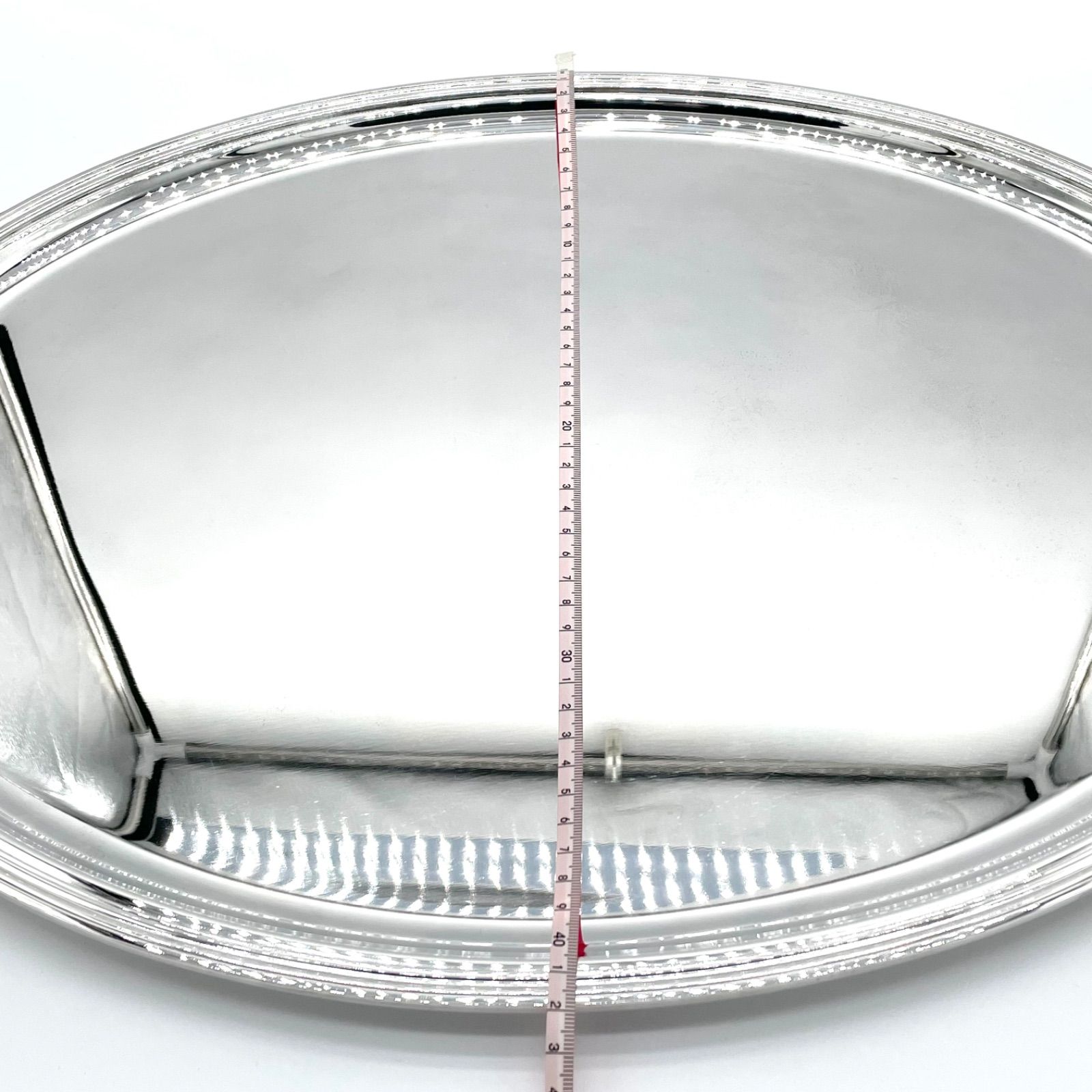 クリストフル シルバープレート 2ハンドル 大型オーバルトレイ 盆 約