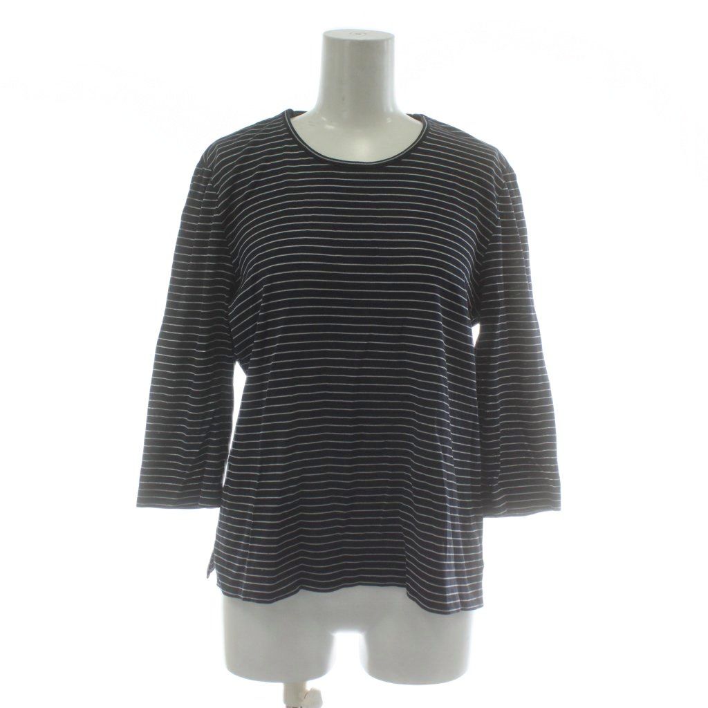 レリアン Leilian Tシャツ カットソー 七分袖 クルーネック ボーダー柄