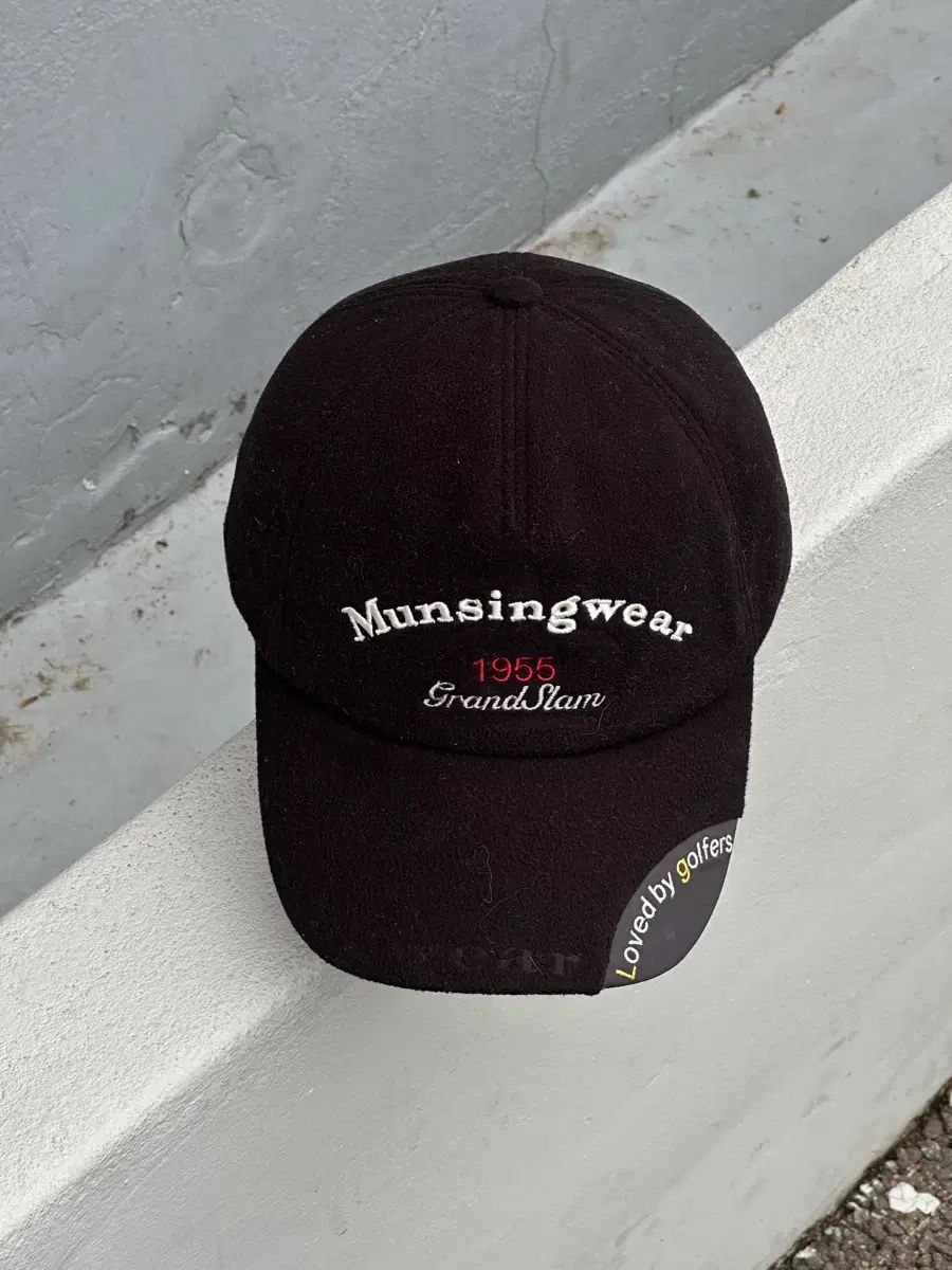 M-L MUNSINGWEAR マンシングウェア ロゴ フリース ベースボールキャップ 帽子 ゴルフ