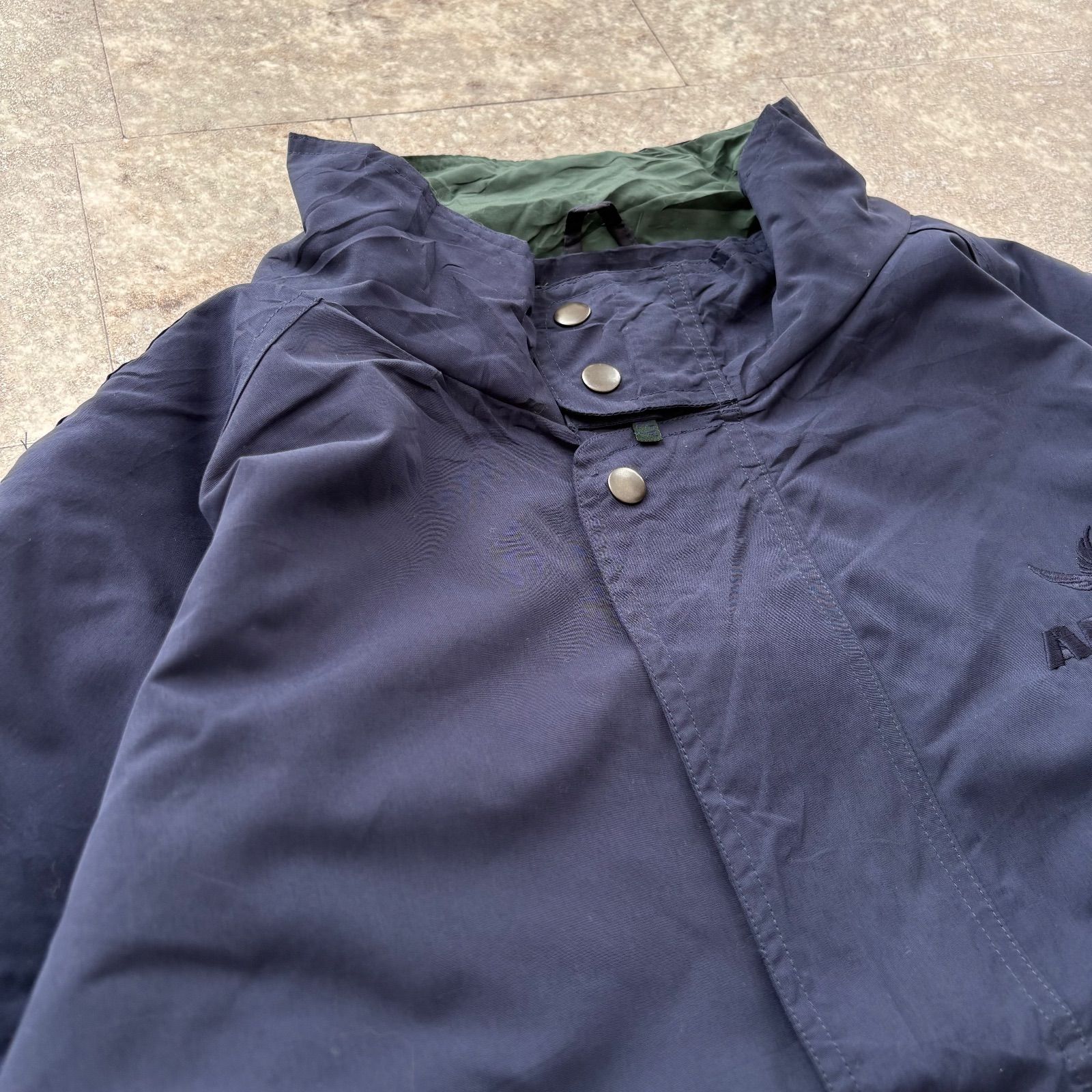 短丈 ハリントンジャケット 古着 ブルゾン Jonathan Corey ネイビー