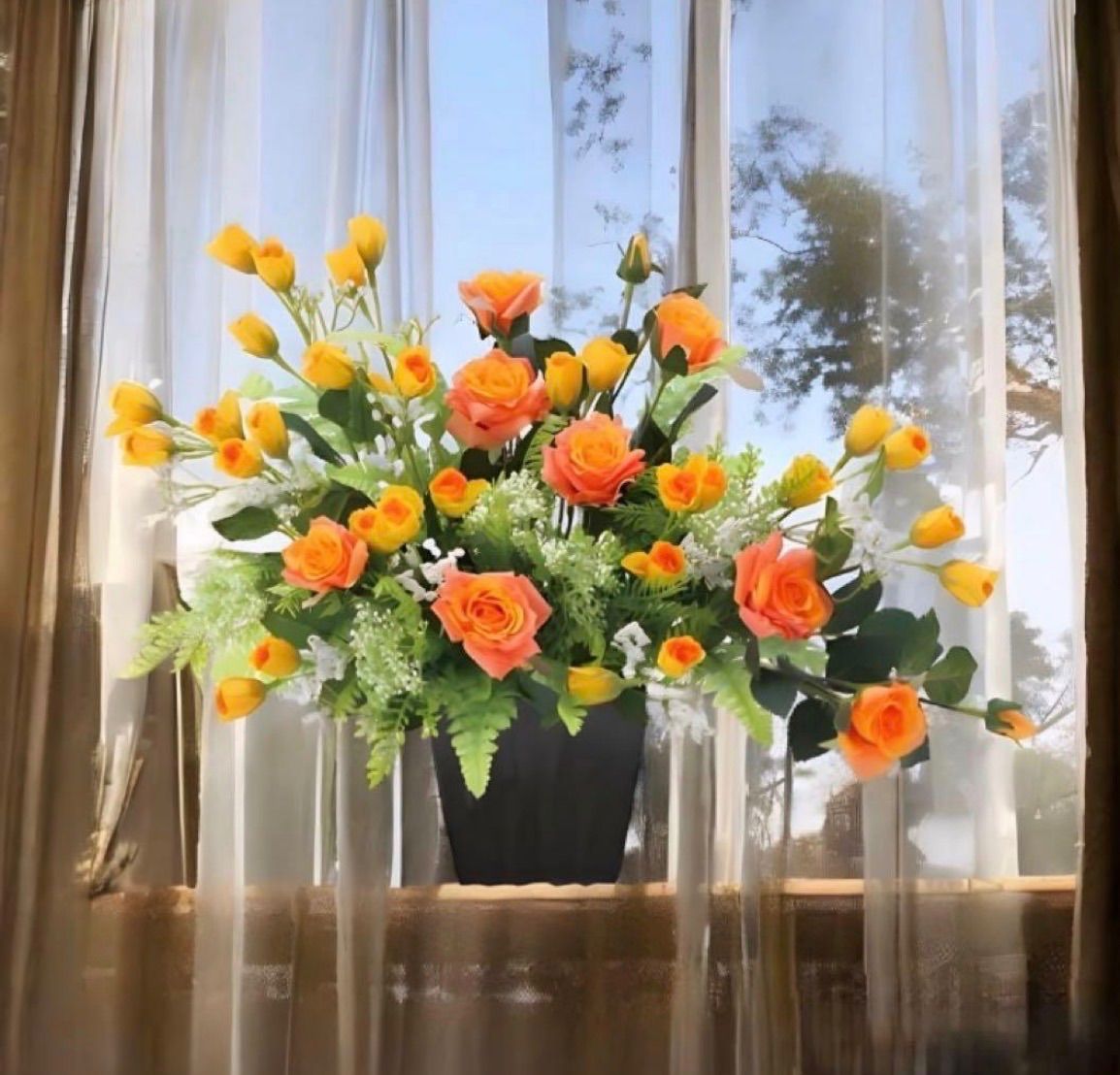 光触媒　人工観葉植物　ウォールグリーン　フェイクグリーン　ツートンブルーローズ 光触媒 人工観葉植物 ウォールグリーン フェイクグリーン ツートン