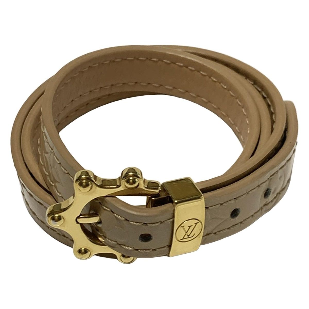 LOUIS VUITTON ヴェルニ ベルト ブレスレット ベージュ LOUIS VUITTON(ルイヴィトン) ブレスレット モノグラムヴェルニ