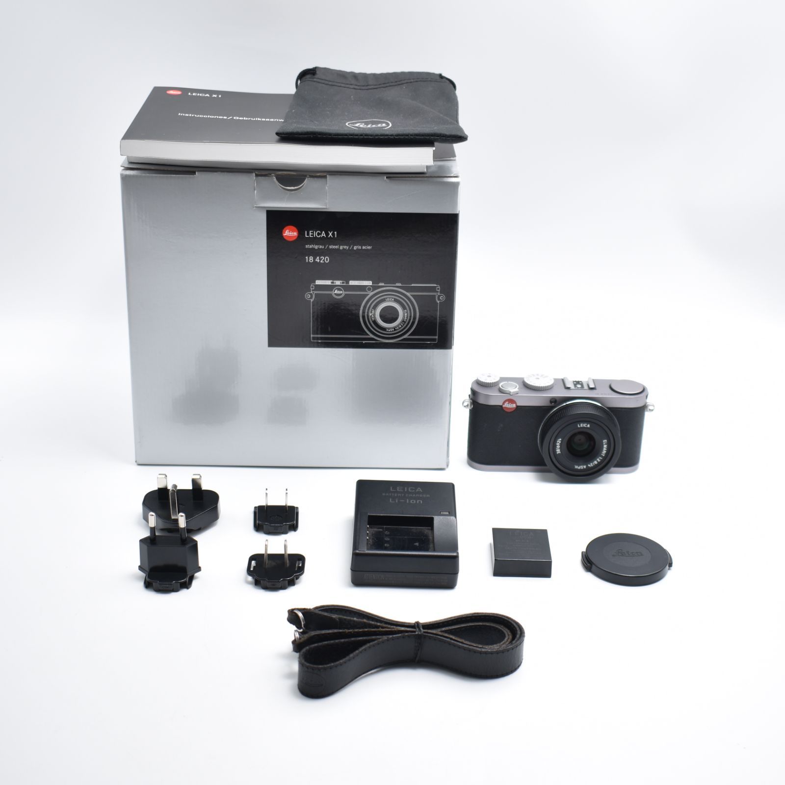 B#10934 Leica デジタルカメラ ライカX1 1220万画素 スチールグレー