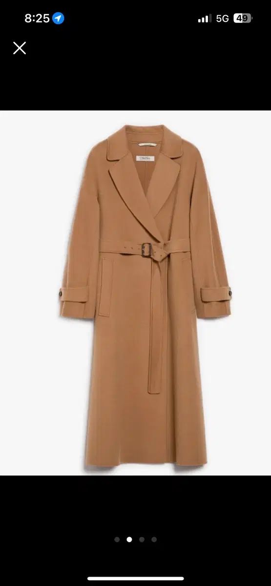 MAX MARA マックスマーラ カシミア ベルト ロング コート ブラウン