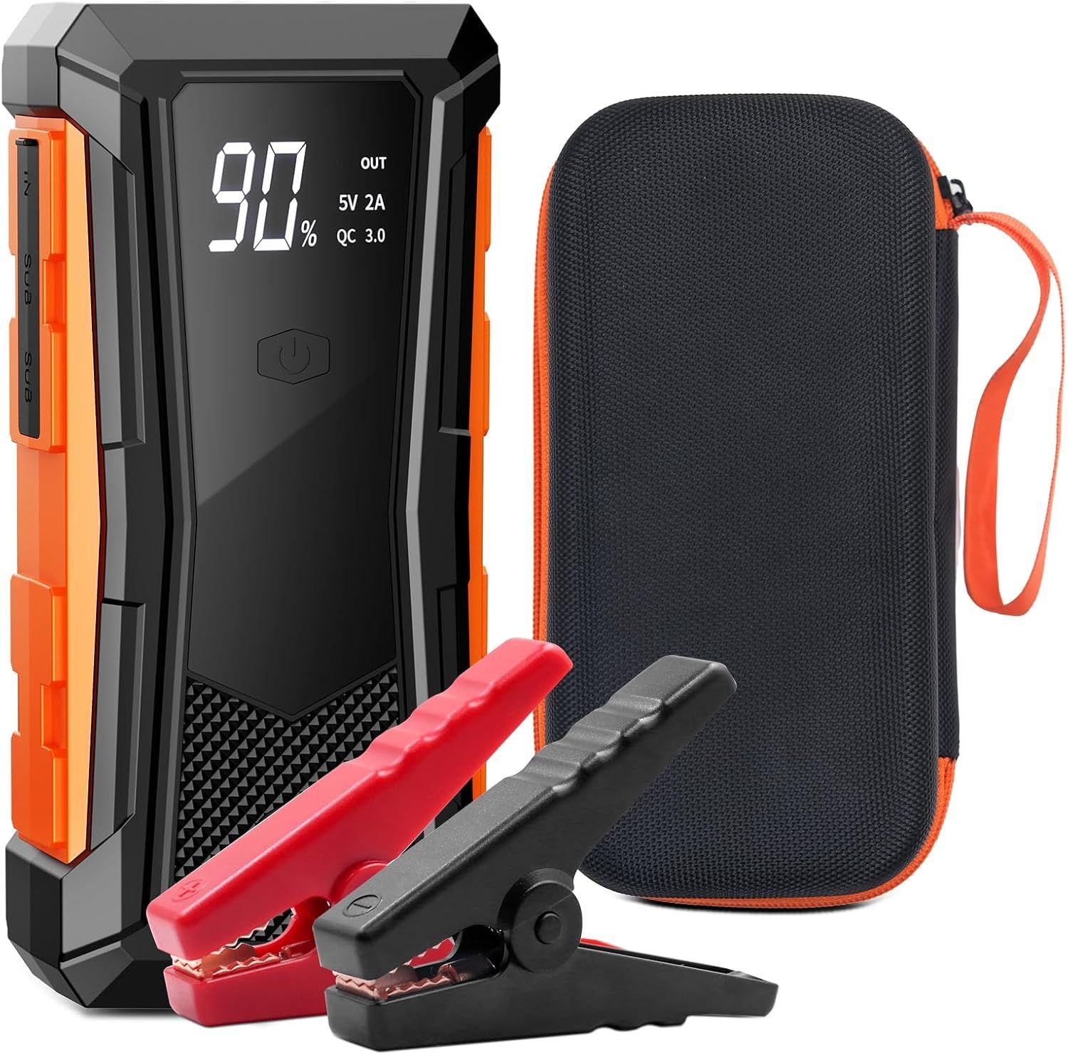 ジャンプスターター 12V車用 ピーク電流2000A 車緊急始動 最大7.0L