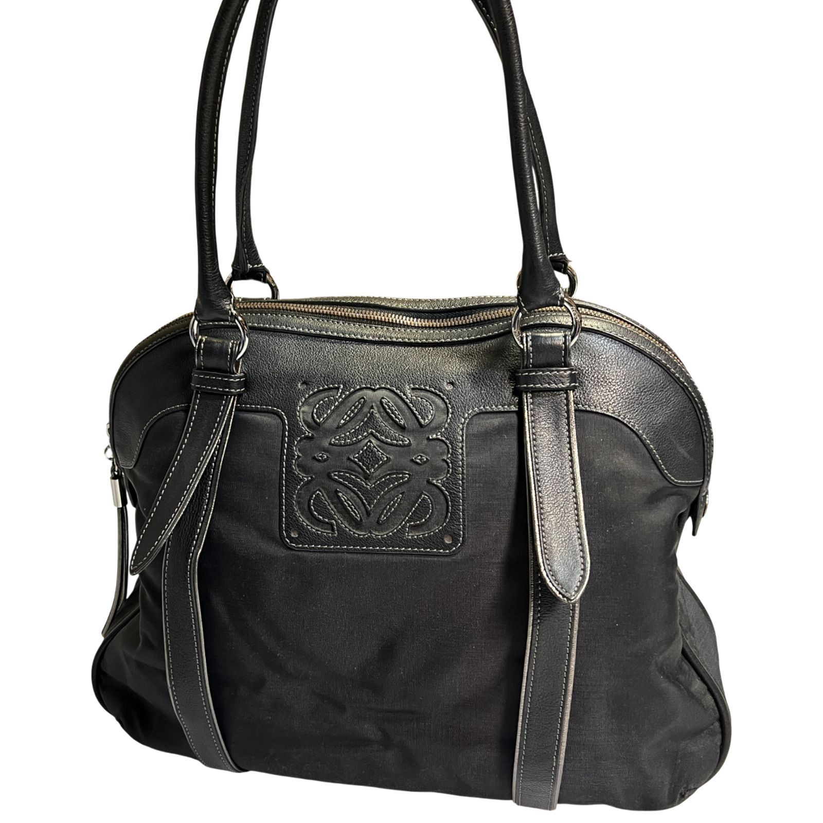 C422 LOEWE ロエベ アナグラム ブラック トートバッグ セミショルダー