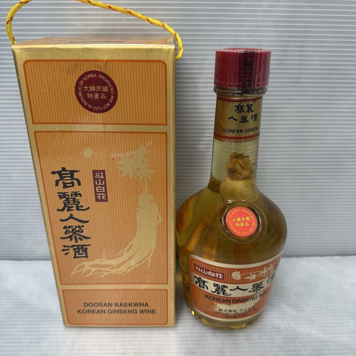 高麗人参古酒 未開栓】韓国古酒 白花高麗人参酒 700ml 35%-メルカリ