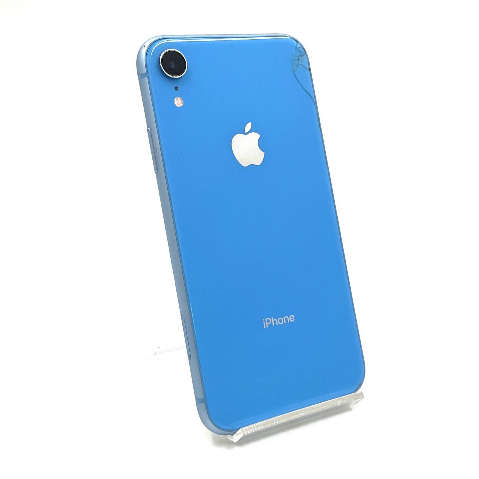最速発送】 iPhone XR 64GB ブルー au SIMフリー 白ロム【難有】 77