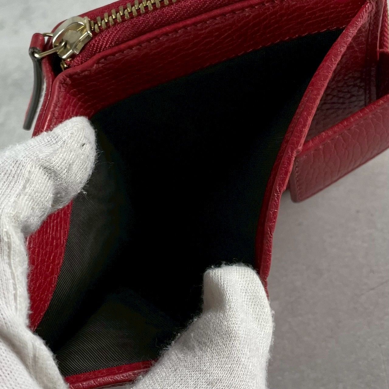 GUCCI グッチ GGキャンバス 折り財布 コンパクトウォレット レザー