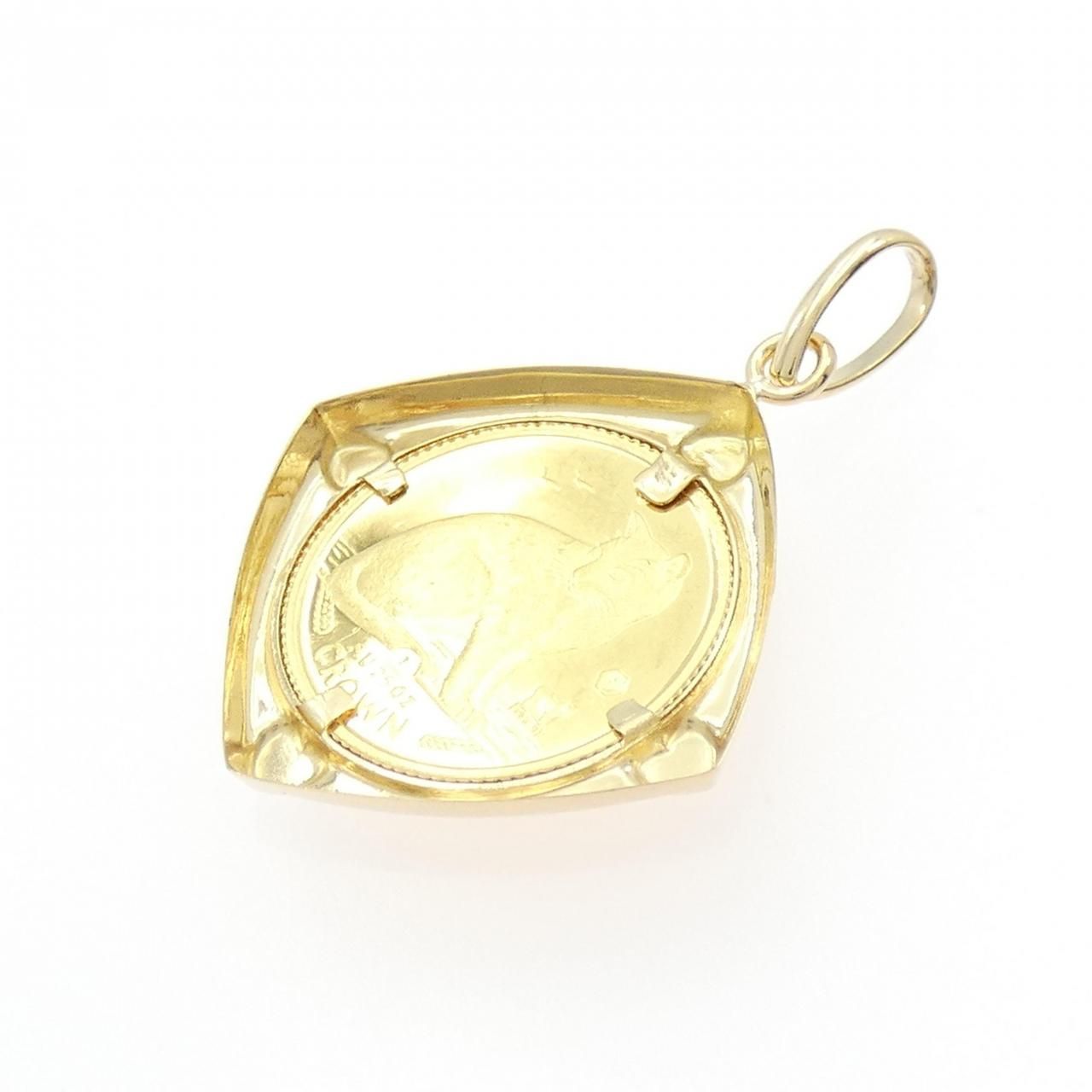 中古】 ゴールドコイン ペンダントトップ レディース K18YG枠 K22YG 4.1g 18金 22金 イエローゴールド 750 ペンダントヘッド  1/10oz 1981 クルーガーランド 金貨 南アフリカ | 【公式】O-kuraOnline.jp【大蔵質店】 K18YG(枠) コイン ペンダント